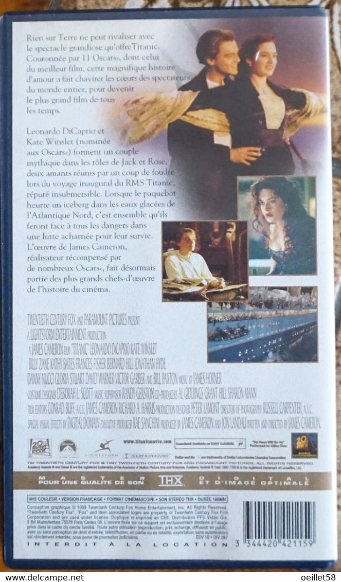 1 Cassette Vidéo VHS - Titanic - Romanticismo