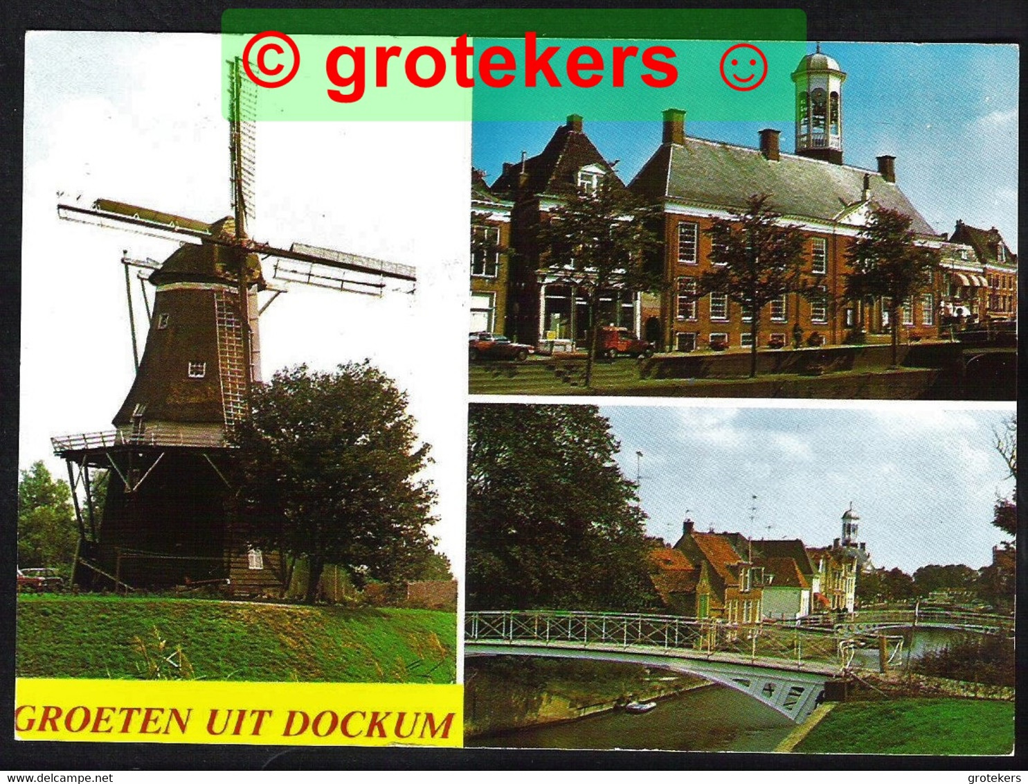 DOKKUM Groeten Uit 3-luik Met Molen Ca 1978 - Dokkum