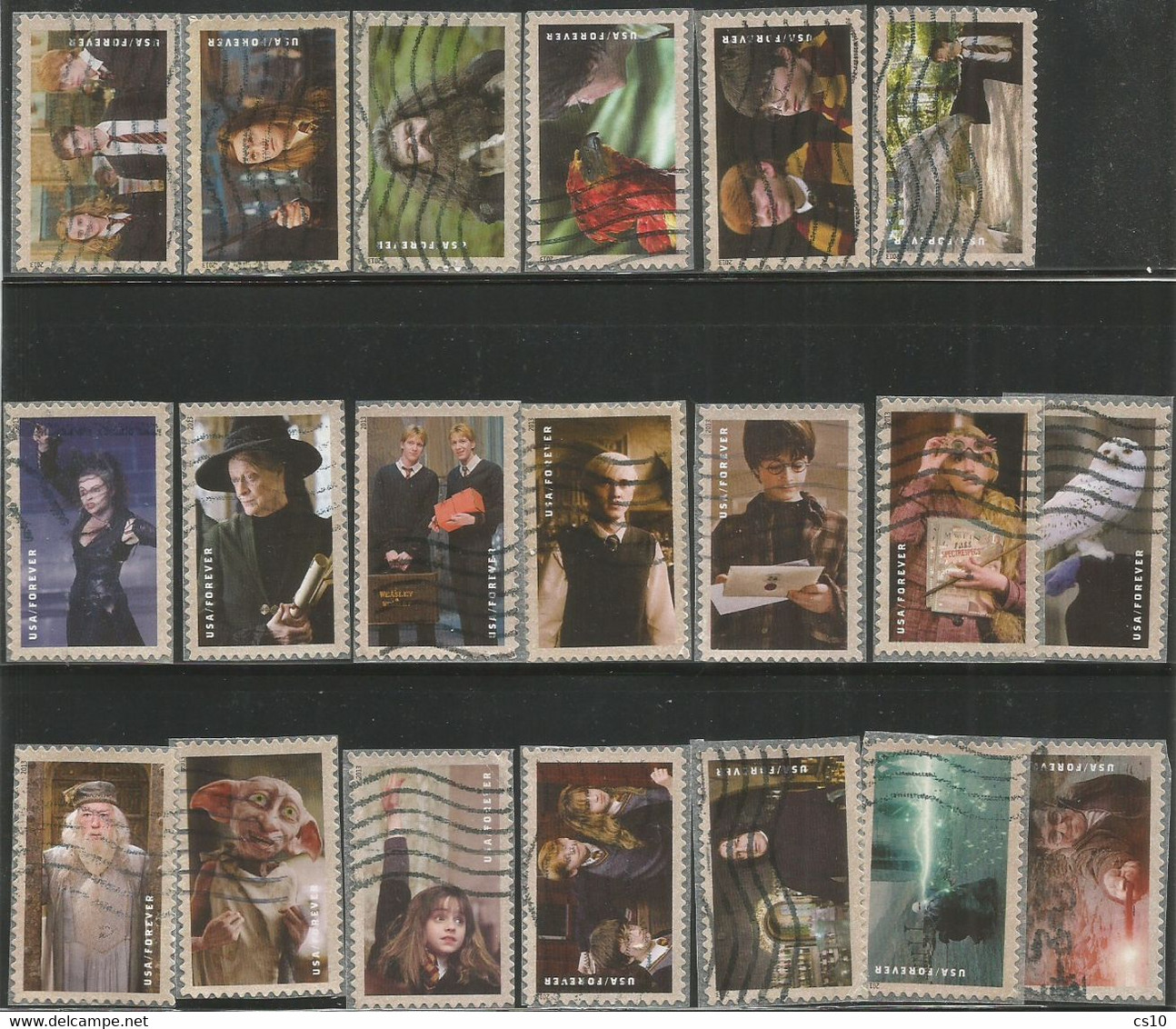 USA 2013 Harry Potter Cpl 20v Set Used Scott # 4825/44 - Oblitérés