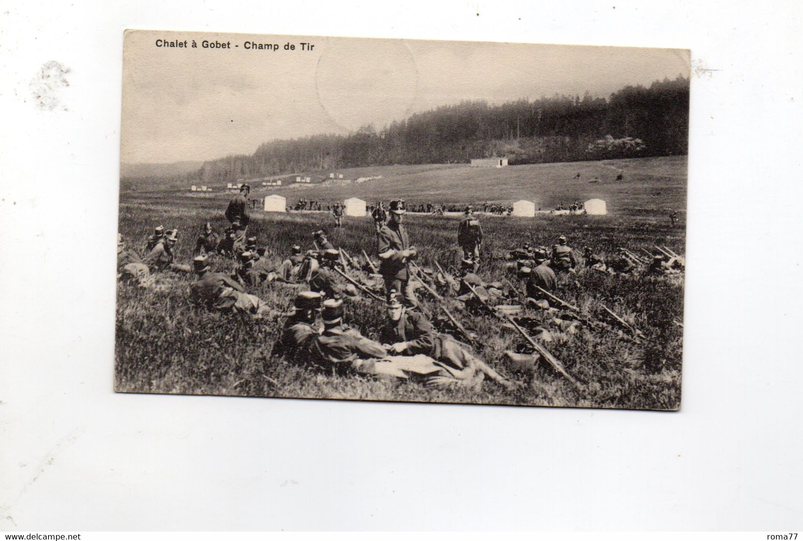 16MRC99 - SVIZZERA , Cartolina Gobet Champ De Tir : ECOLE INFANTERIE 1 DIVISION - Abstempelungen