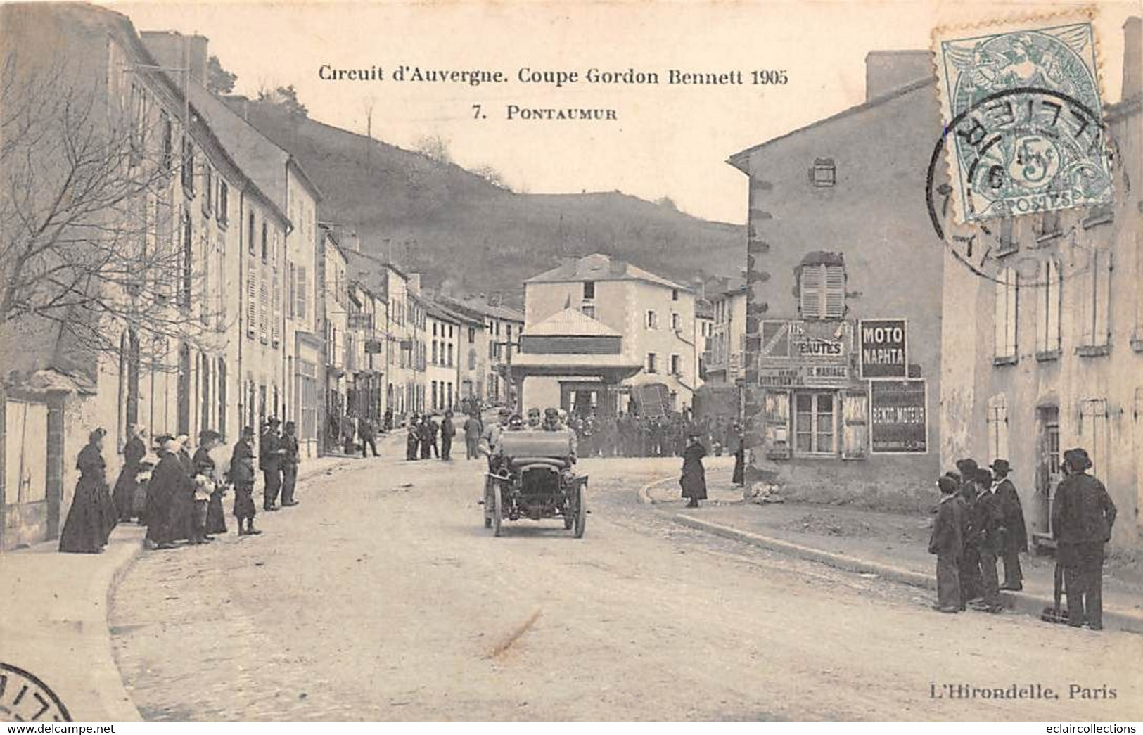 Coupe Gordon-Bennett  1905      63       Circuit D'Auvergne  Traversée De Pontaumur   Hirondelle 7  (voir Scan) - Andere & Zonder Classificatie