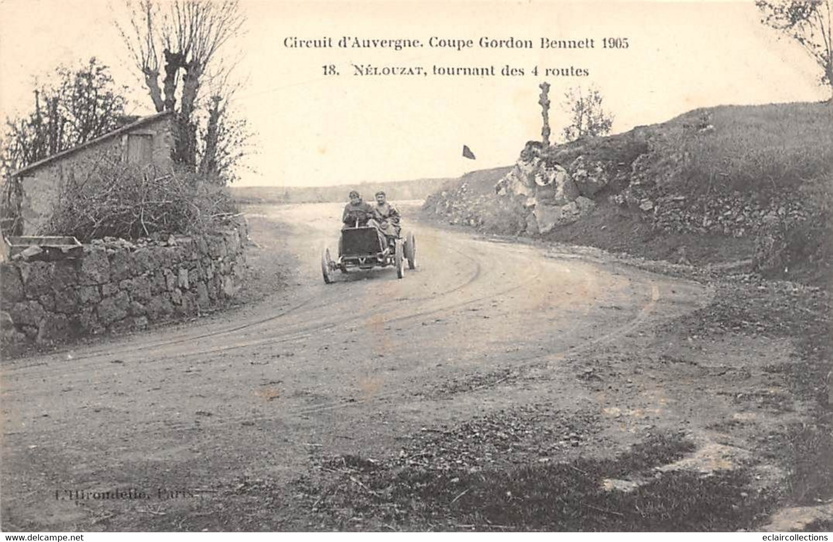 Coupe Gordon-Bennett  1905      63     Circuit D'Auvergne   Nélouzat Tournant Des 4 Routes  Hirondelle 18  (voir Scan) - Autres & Non Classés