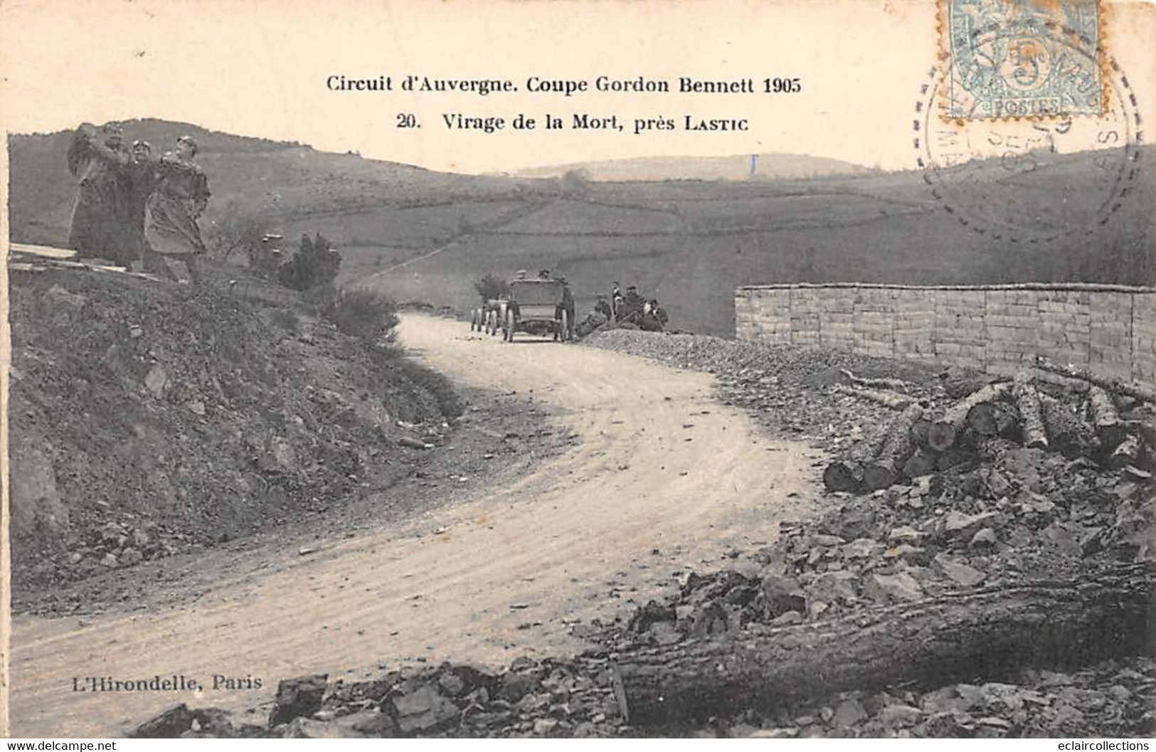 Coupe Gordon-Bennett  1905      63     Circuit D'Auvergne   Virage De La Mort Près Lastic    Hirondelle 20  (voir Scan) - Autres & Non Classés