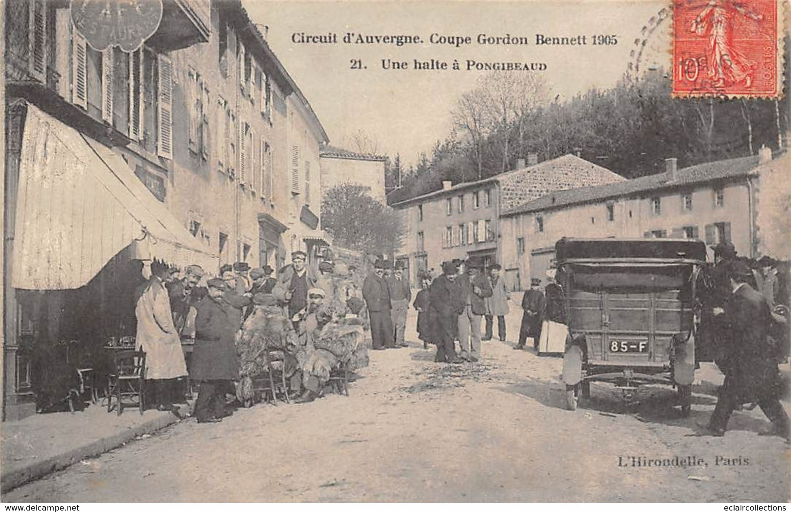 Coupe Gordon-Bennett  1905      63     Circuit D'Auvergne   Halte à Pontgibaud    Hirondelle 21  (voir Scan) - Sonstige & Ohne Zuordnung