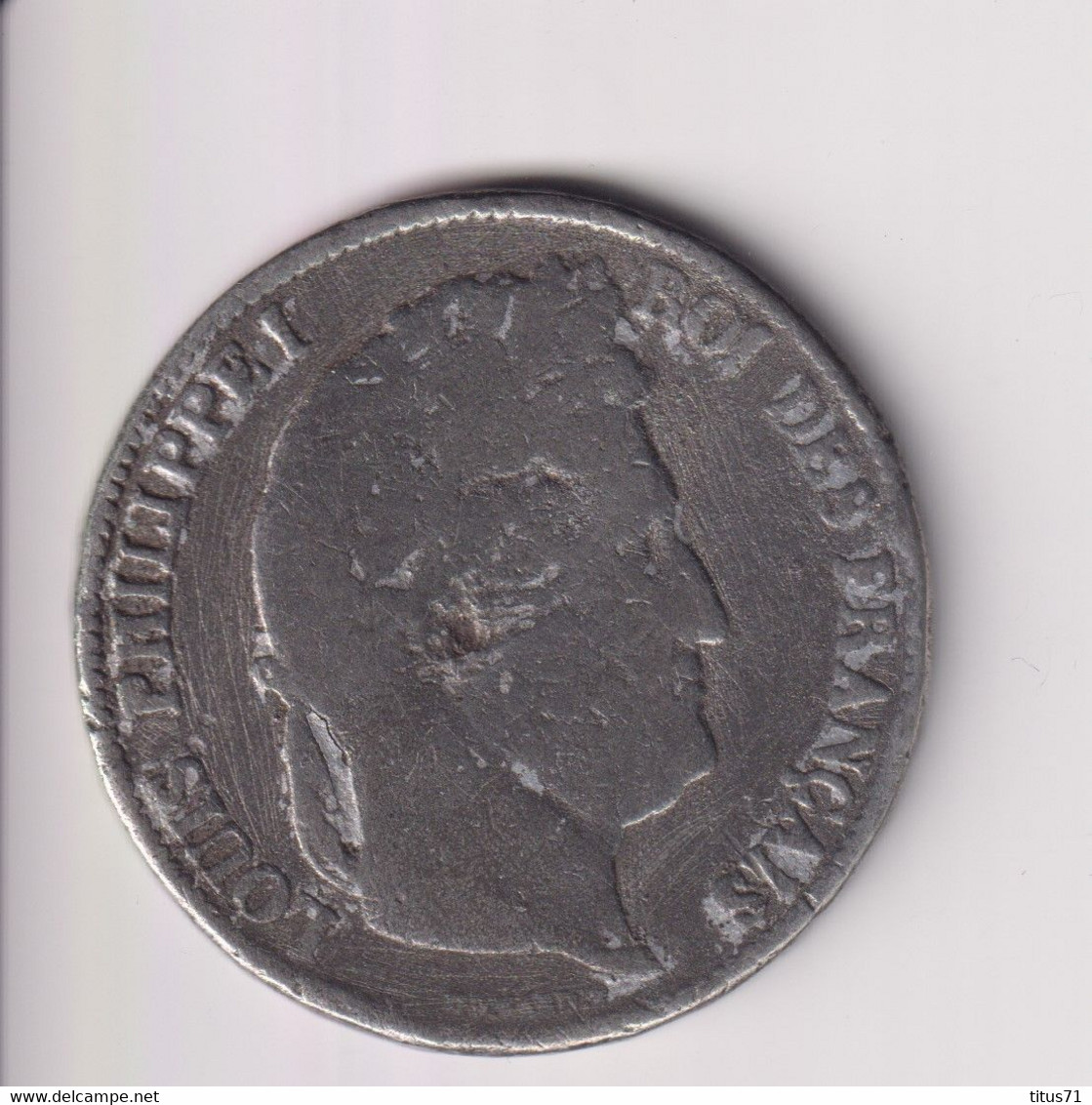 Fausse 5 Francs Louis Philippe 1834 ? - Exonumia - Variétés Et Curiosités