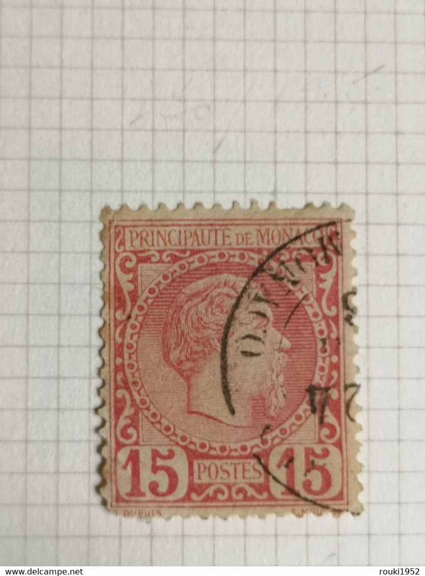 MONACO - O - N°5 - 15c Rose - TB Côte : 45 € - ...-1885 Precursores