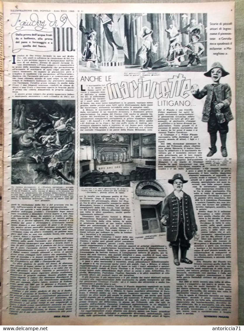 Illustrazione Del Popolo 10 Ottobre 1943 WW2 Faraoni Caso Eiffel Vita Purosangue - Guerra 1939-45