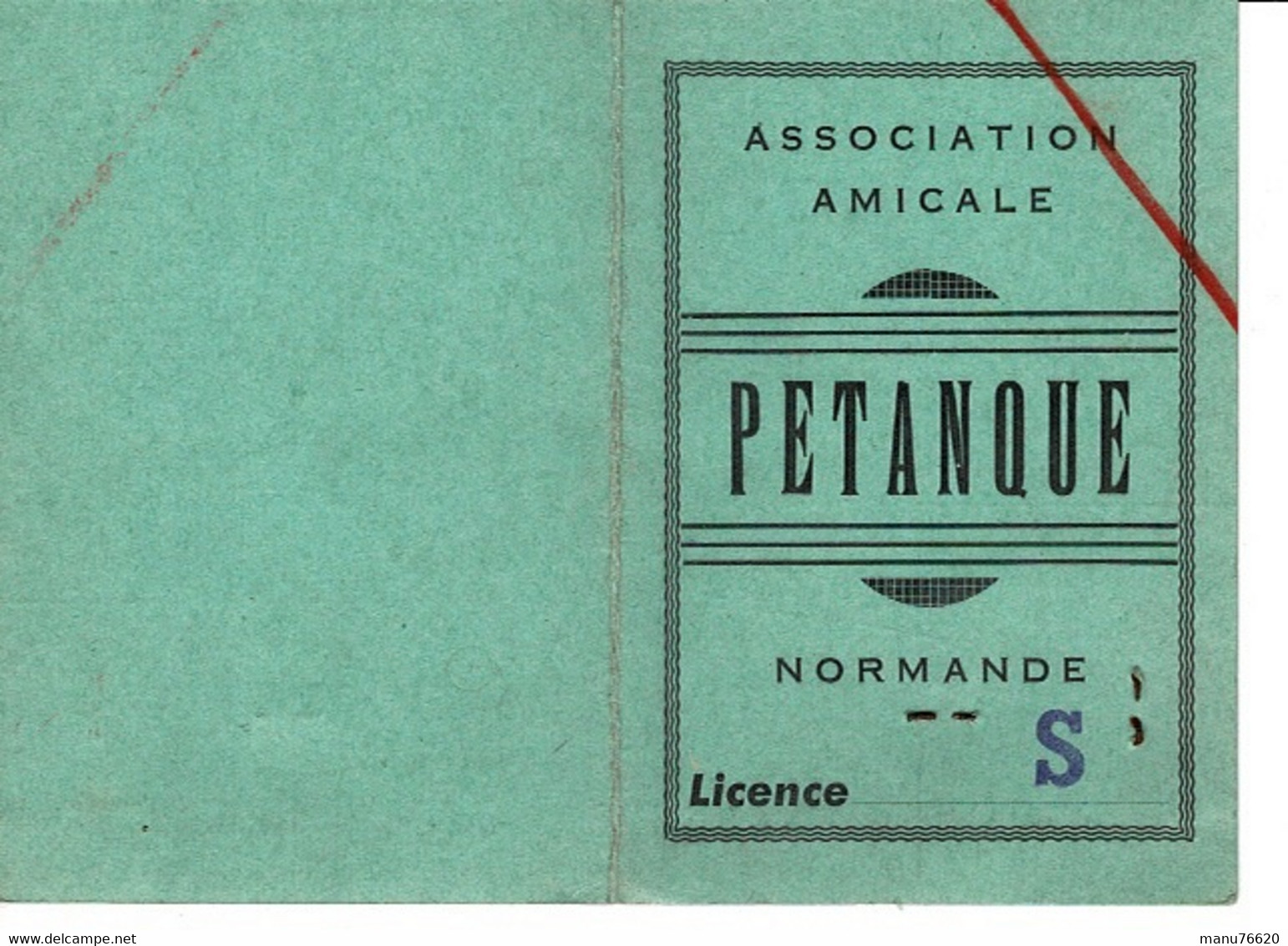 Carte D'adhérent : Association Amicale Pétanque  Normande , Club Boule Populaire Orbecquoise ( Orbec )  1959. - Non Classés