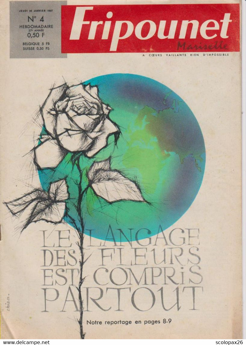 Fripounet Marisette N° 4 Du 26 Janvier 1967 Le Langage Des Fleurs Pont Sur Le Tage Portugal - Fripounet