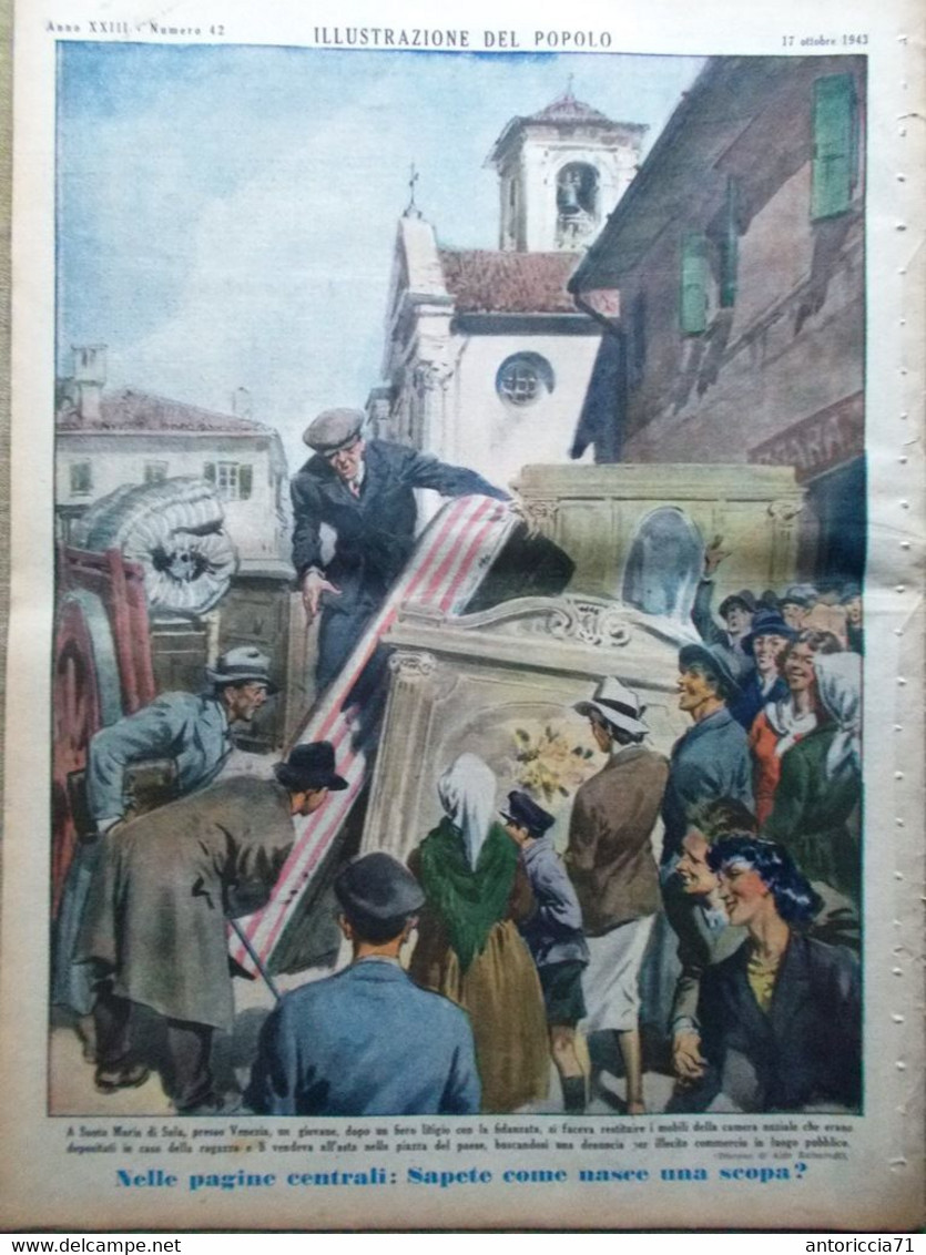 Illustrazione Del Popolo 17 Ottobre 1943 WW2 Fantasmi Cannero Belmonte Aleardi - Guerra 1939-45