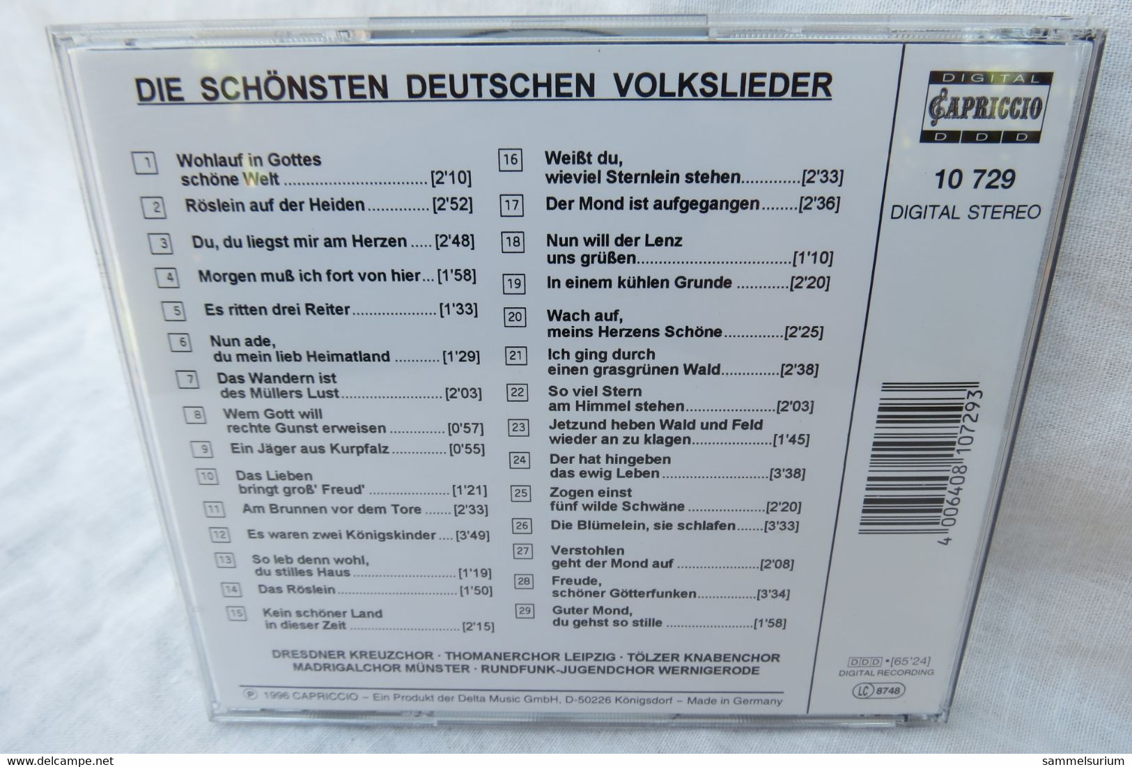 CD "Die Schönsten Deutschen Volkslieder" Vol. 1 - Autres - Musique Allemande