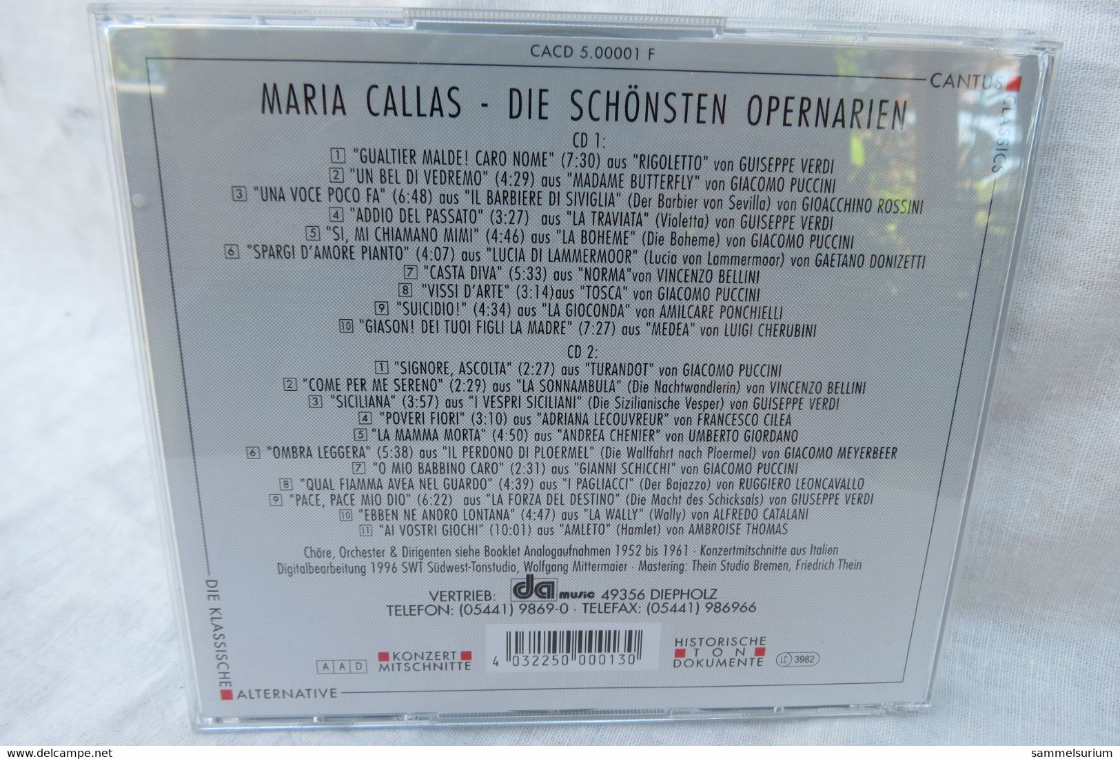 2 CDs "Maria Callas" Die Schönsten Arien - Opéra & Opérette