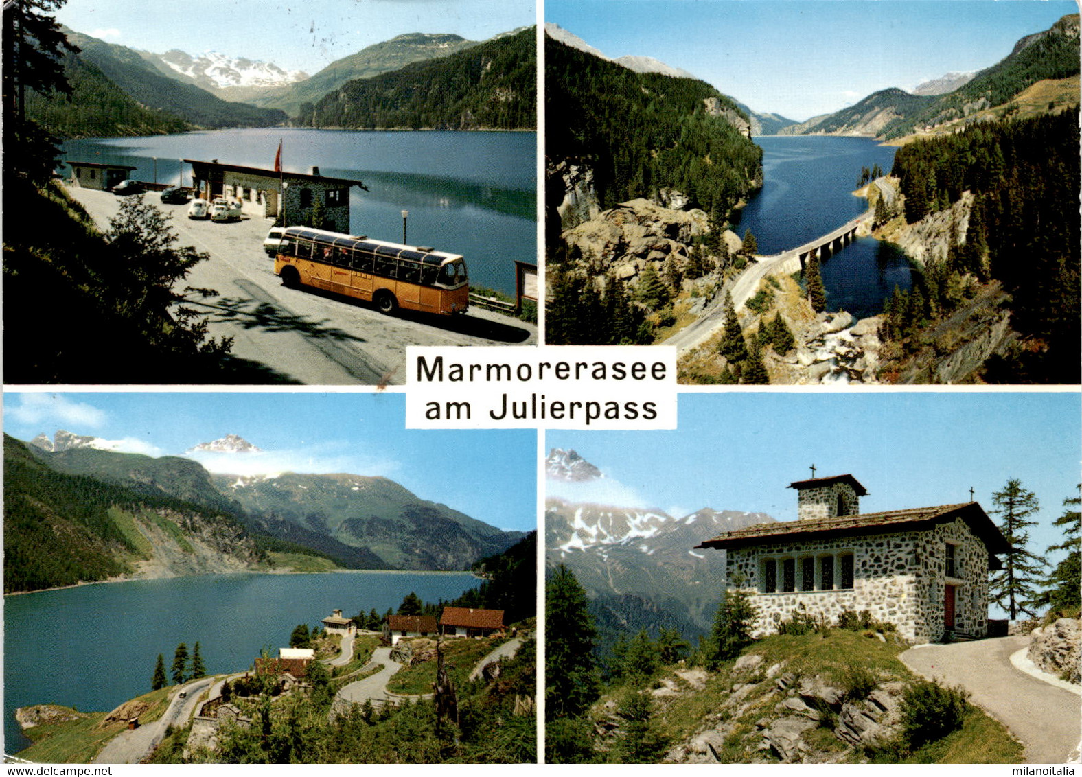 Marmorerasee Am Julierpass - 4 Bilder (5662)* 28. 6. 1973 - Marmorera