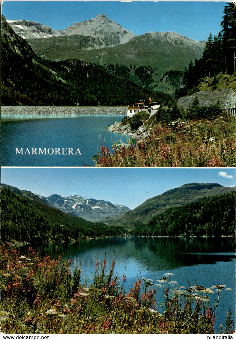 Marmorera An Der Julierroute - 2 Bilder (7428) * 22. 5. 1980 - Marmorera