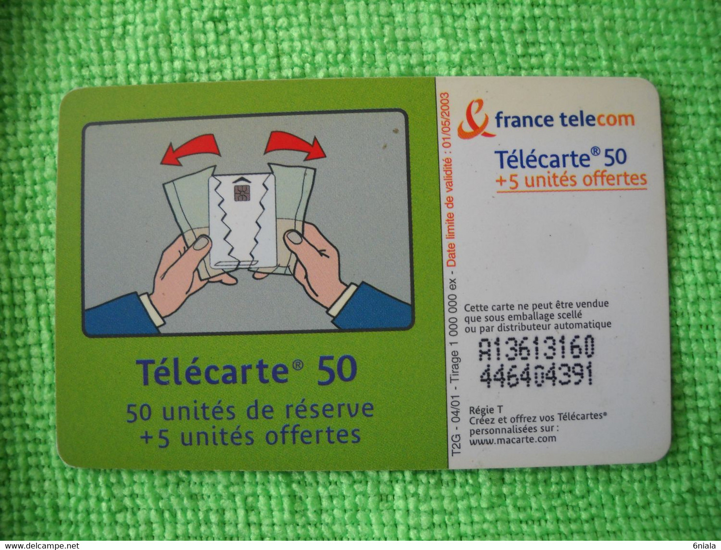 7206 Télécarte Collection BATTERIE à Plat   50 U Plus 5 U  ( Recto Verso)  Carte Téléphonique - 2001