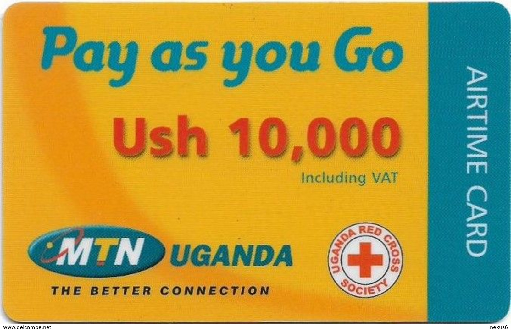 Uganda - MTN - Pay As You Go, Hard Plastic Card, GSM Refill 10.000USHS, Used - Oeganda