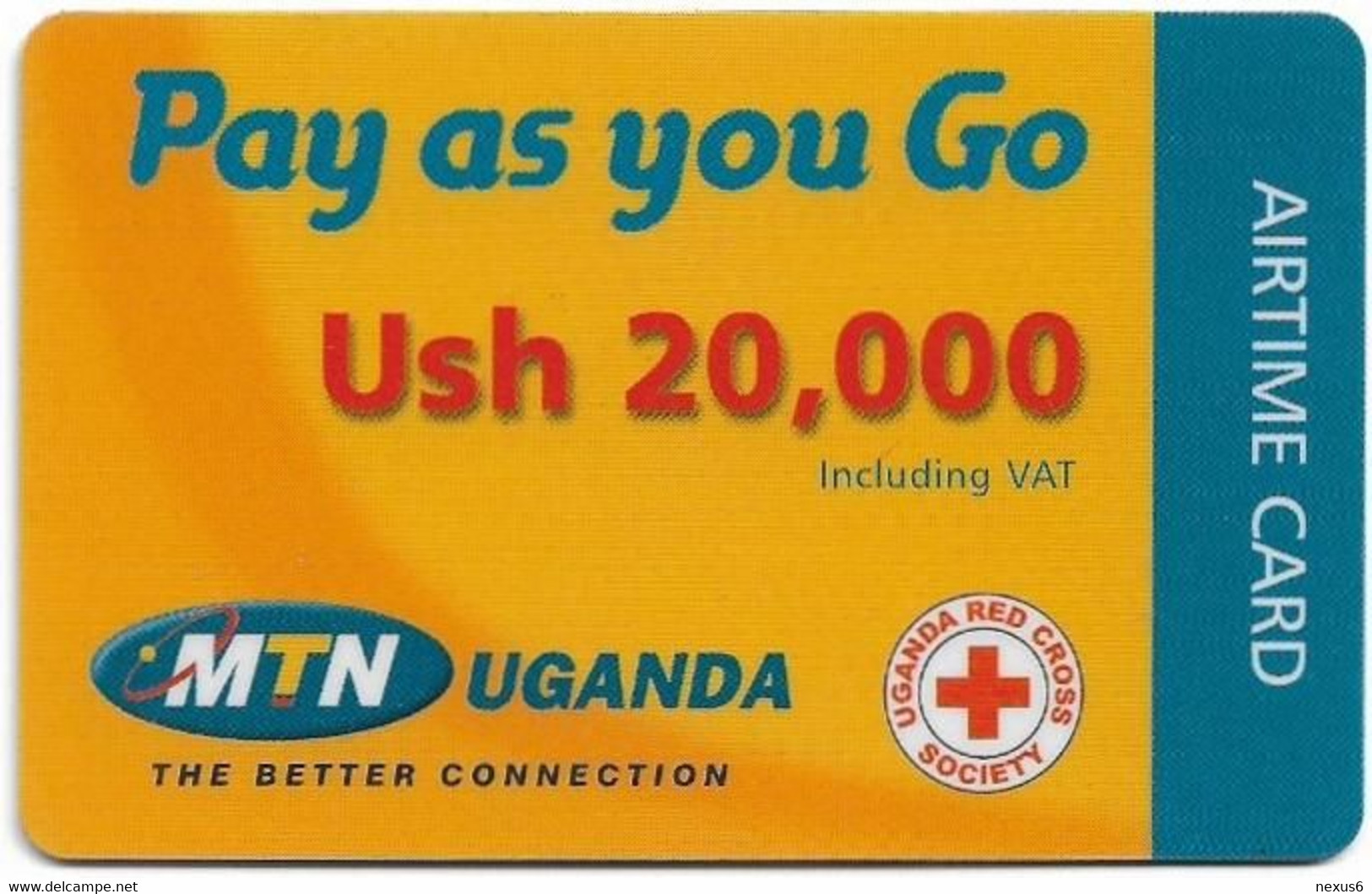 Uganda - MTN - Pay As You Go, Hard Plastic Card, GSM Refill 20.000USHS, Used - Uganda