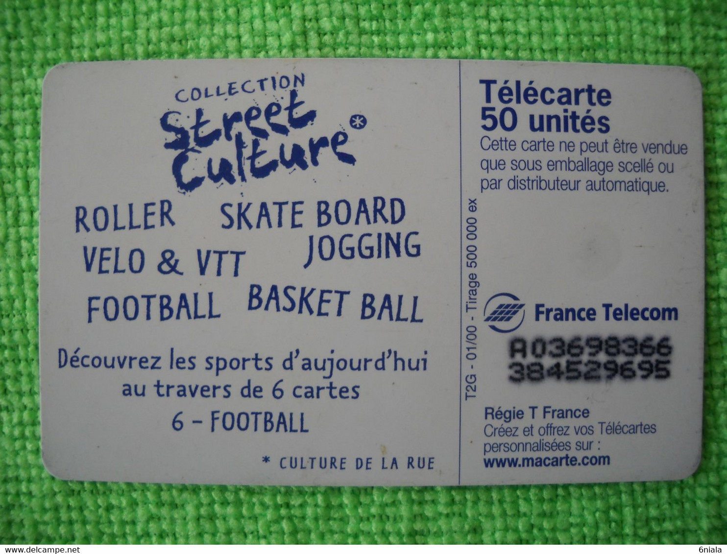 7214 Télécarte Collection STREET CULTURE DE RUE N° 6  FOOTBALL  Sport   50 U  ( Recto Verso)  Carte Téléphonique - 2000