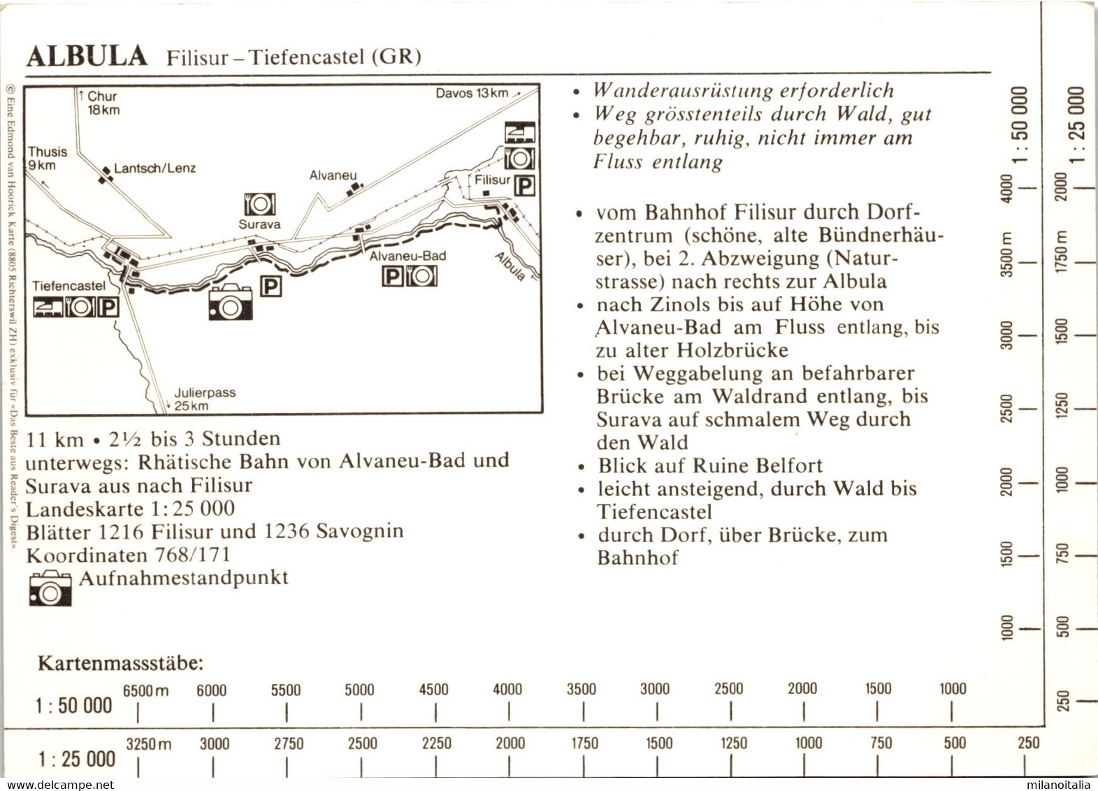 Albula - Wanderweg Filisur - Tiefencastel - Filisur