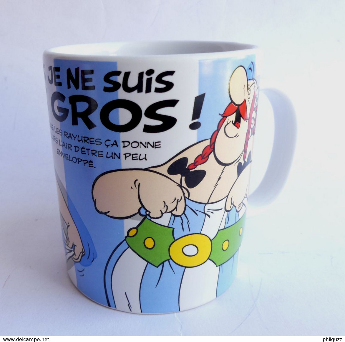 MUG TASSE EN FAIENCE BLEU PARC ASTERIX 2007 OBELIX - El Arte De La Mesa