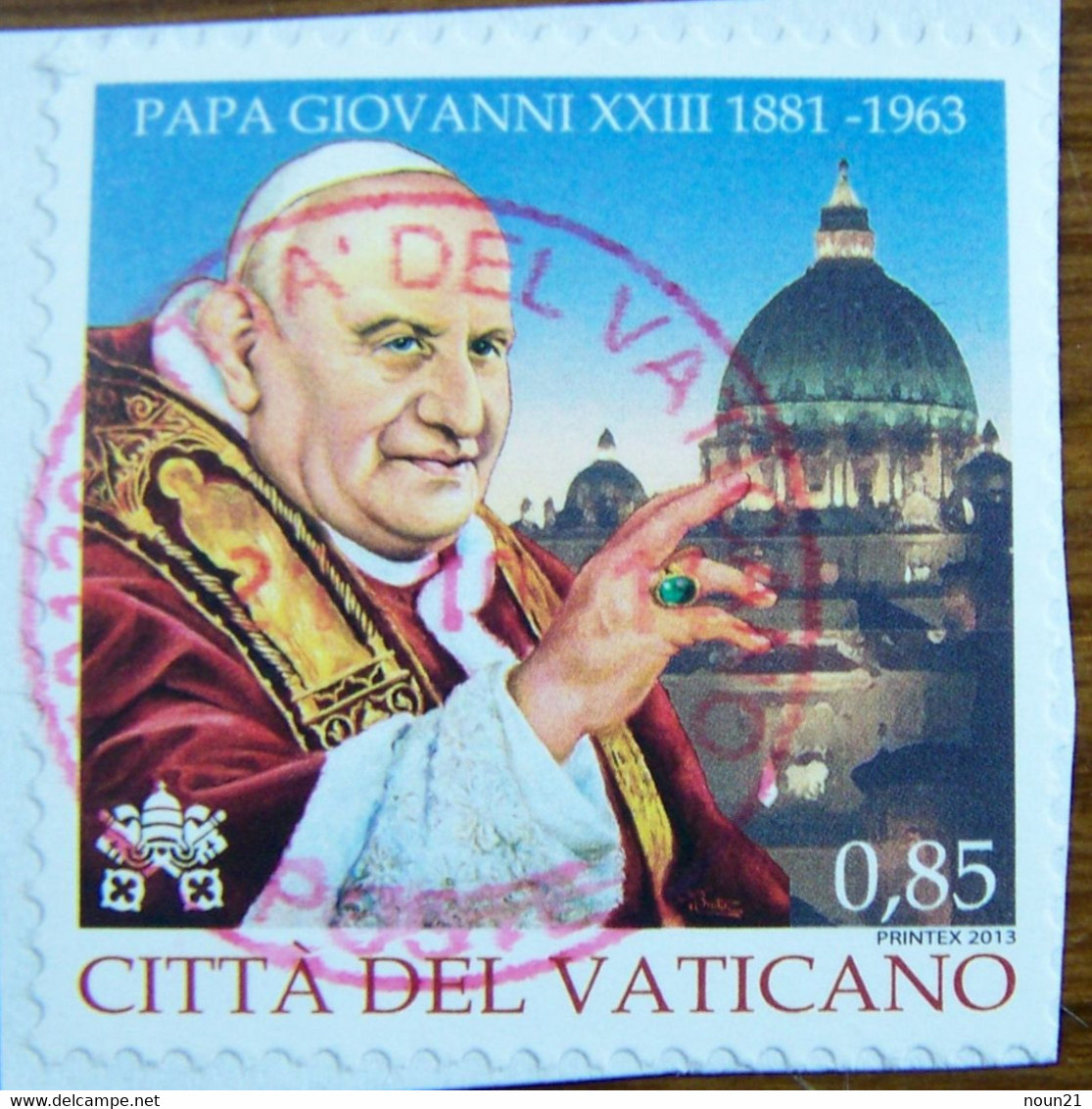 Vatican - 2013 - Giovanni XXIII - Oblitération Du Vatican - Sur Fragment - Gebruikt