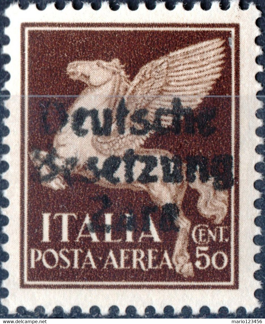 ZARA, OCCUPAZIONE TEDESCA, POSTA AEREA, AIRMAIL, 1943, 50 C, FRANCOBOLLO USATO Mi:DE-ZA 24, Yt:YU-ZA PA2 - Deutsche Bes.: Zara