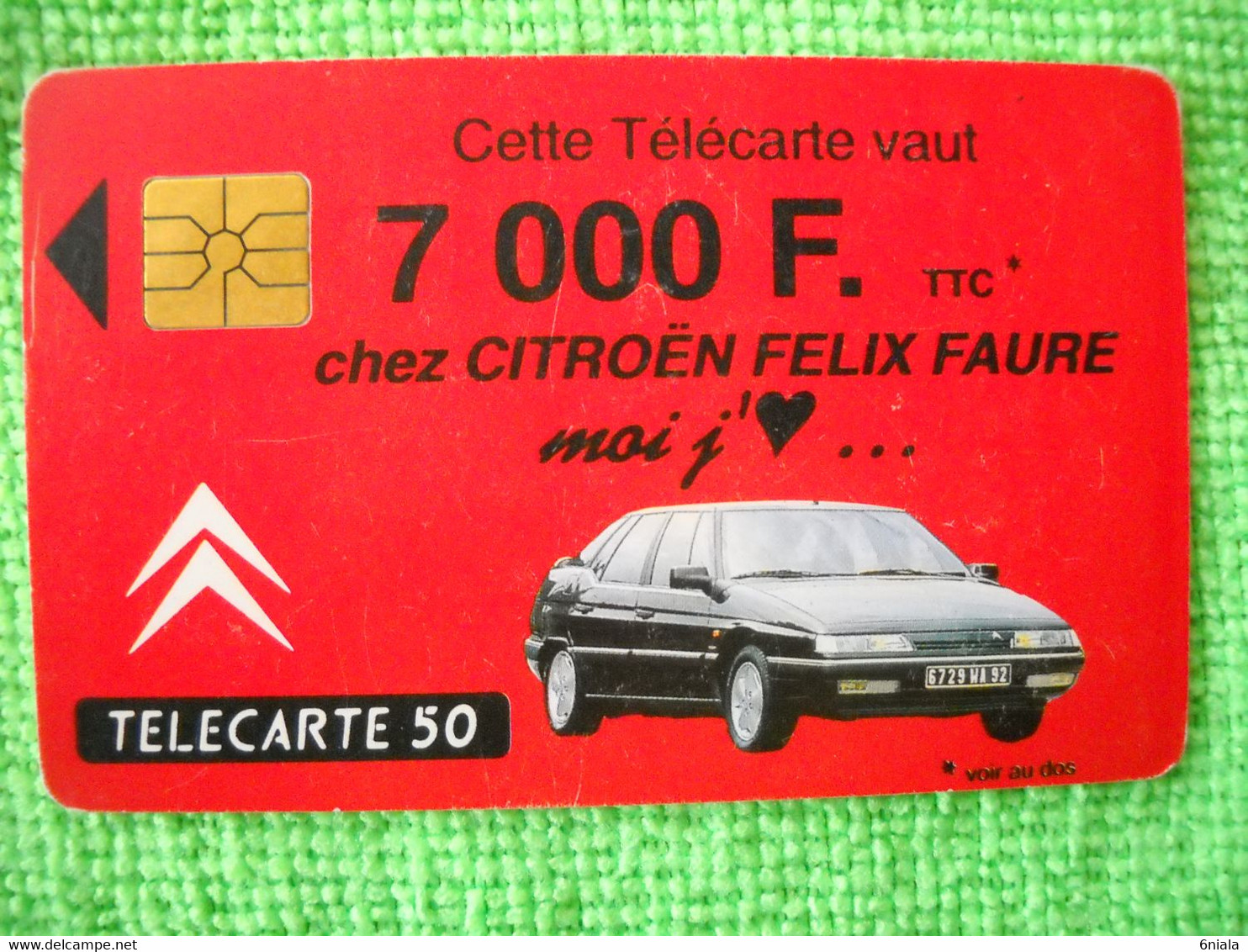 7221 Télécarte Collection CITROEN  7 000 F  50 U  ( Recto Verso)  Carte Téléphonique - Cars