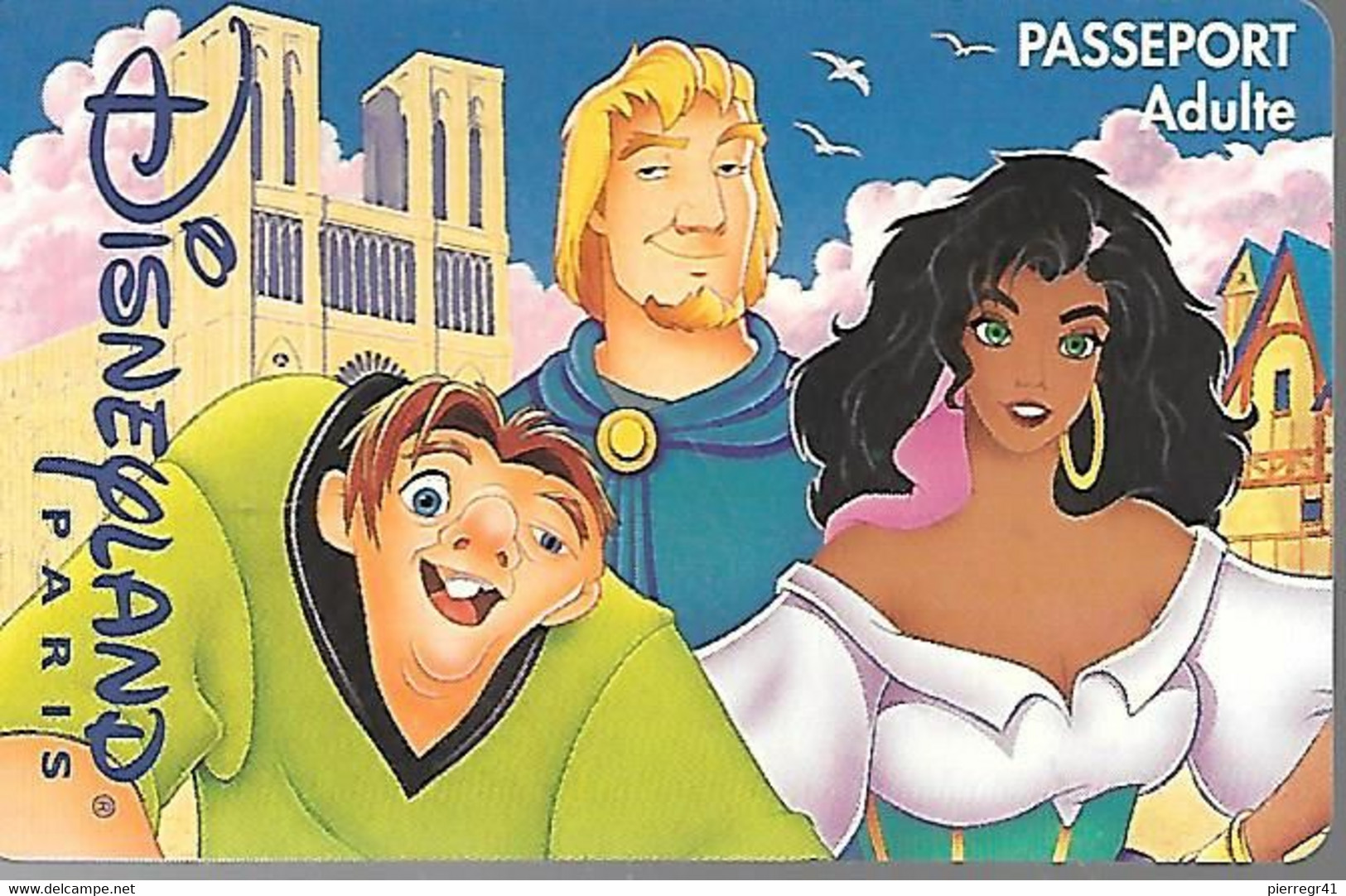 PASS--DISNEYLANDPARIS -1997-LE BOSSU ADULTE-V° N°S 089629-GRATUIT EXPIRE LE 220497-FORFAIT-TBE- - Disney-Pässe