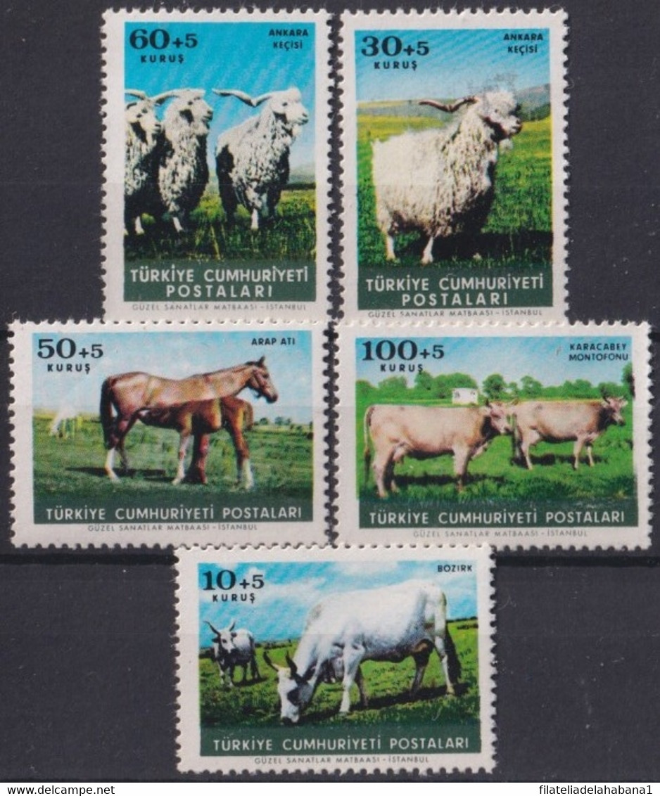 F-EX26988 TURKEY TURQUIA MNH 1964 DOMESTIC FAUNA SHEEP CAPRA HORSE CAO BULL. - Farm