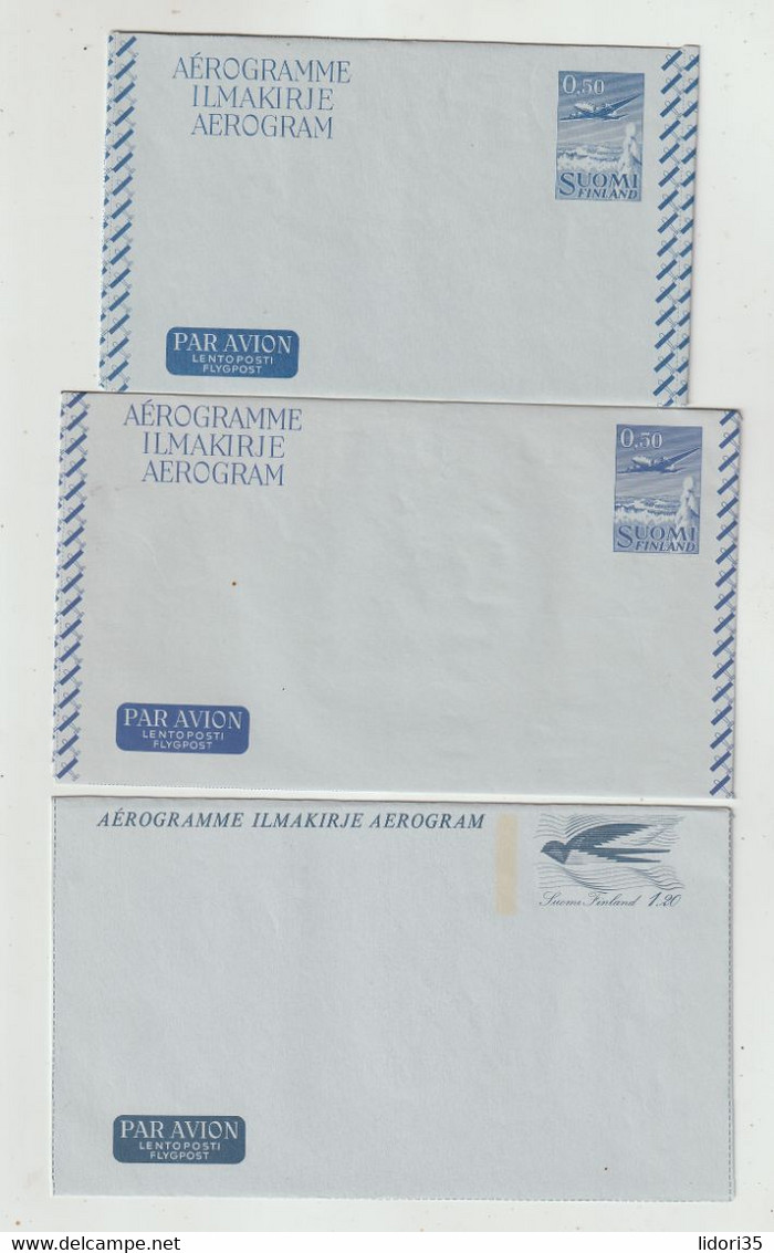 Finnland - Aerogramm Mi. LF 7, LF 8 Und LF 12 ** (2264-20) - Enteros Postales