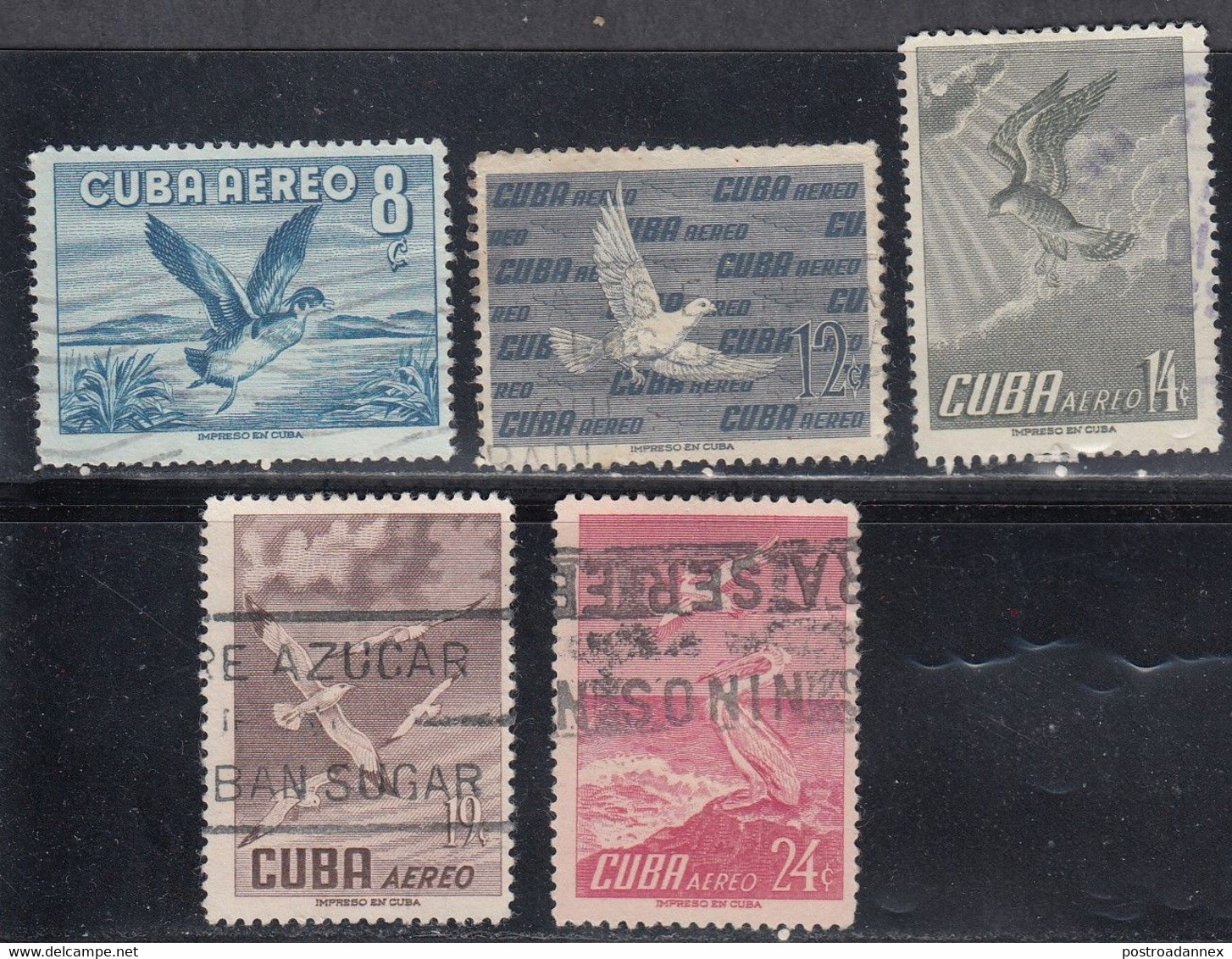 Cuba, Scott #C136-C140, Used, Birds, Issued 1956 - Airmail