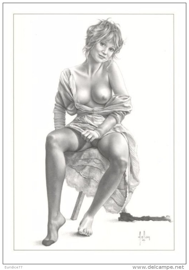 Aslan  Erotic Risque Postcard - Sexy Nude Nº 25 Mélanie, Limited Edition - Size: 15x10 Cm. Aprox. - Aslan