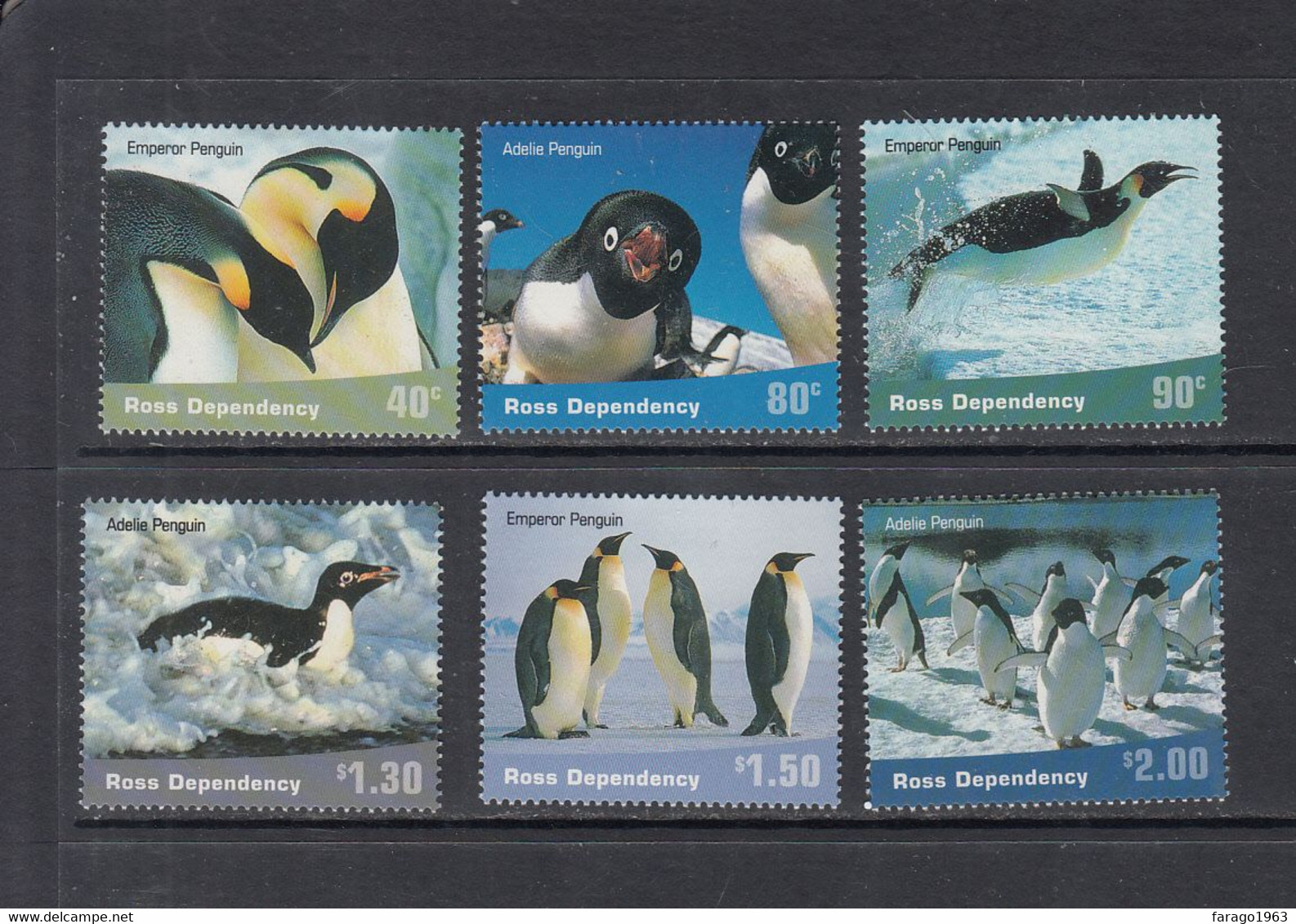 2001 Ross Dependency Penguins  Complete Set Of 6 MNH - Nuevos