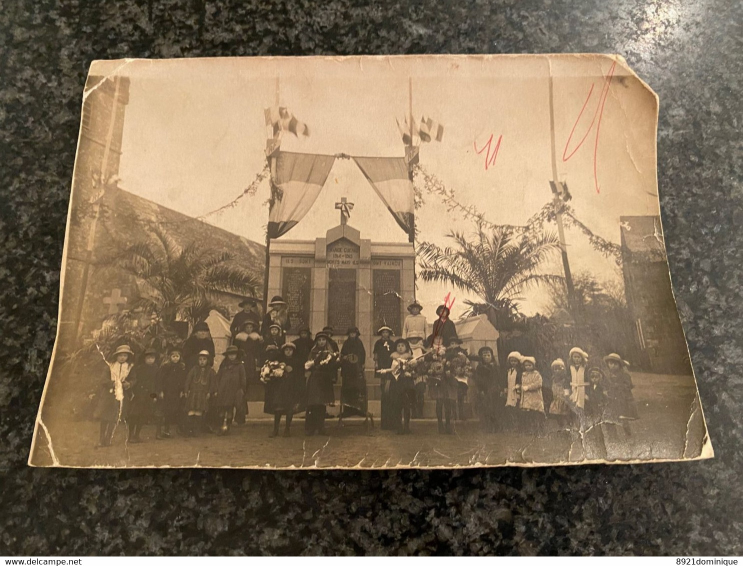 Photo Photographie - Souvenir De Flamanville De Nos Soldates Mort Pour La Patrie 1926-27 Guerre - Altri & Non Classificati