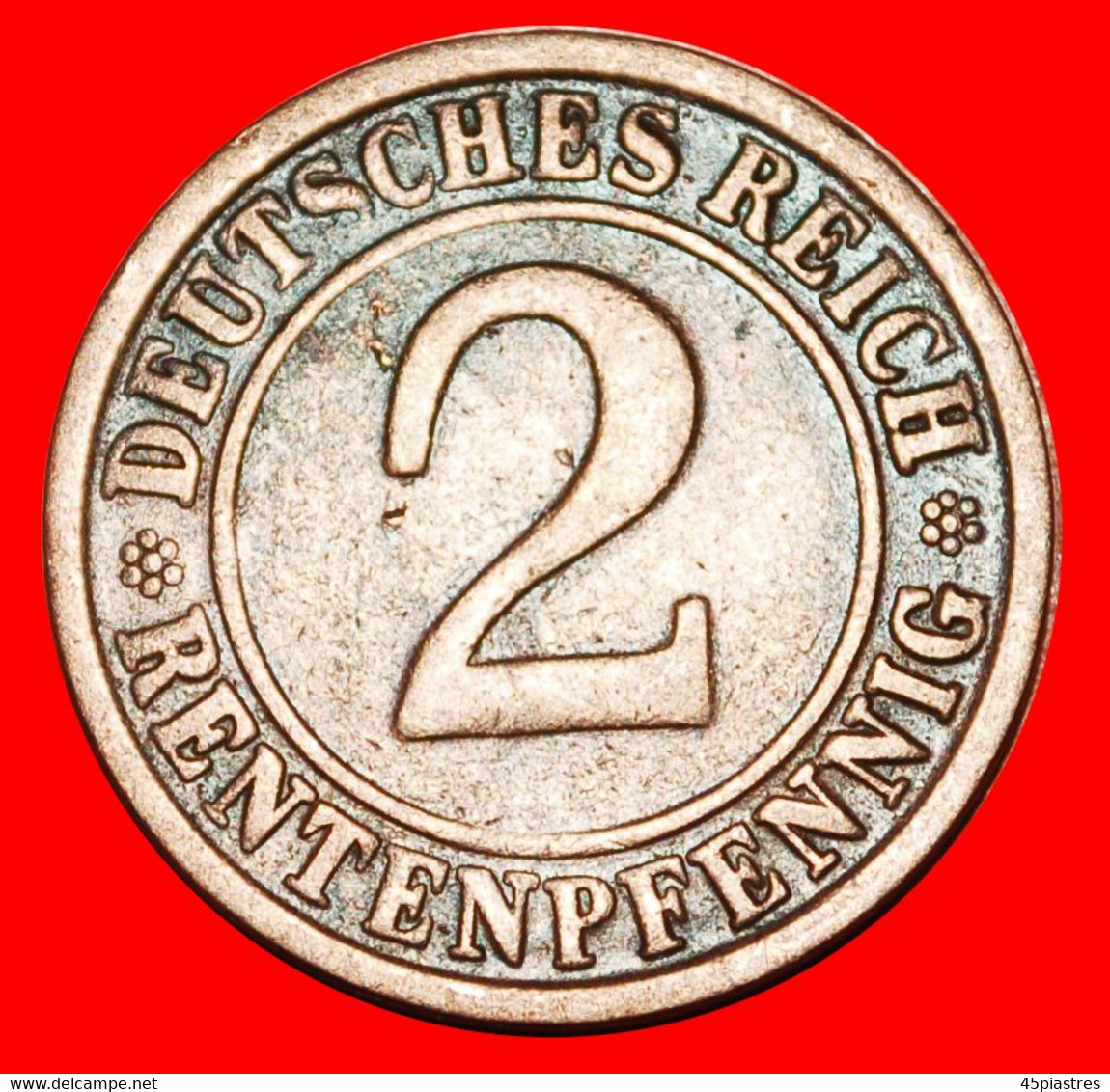 • WHEAT SHEAF (1923-1924): GERMANY ★ 2 RENTENPFENNIG 1923D! LOW START ★ NO RESERVE! - 2 Rentenpfennig & 2 Reichspfennig