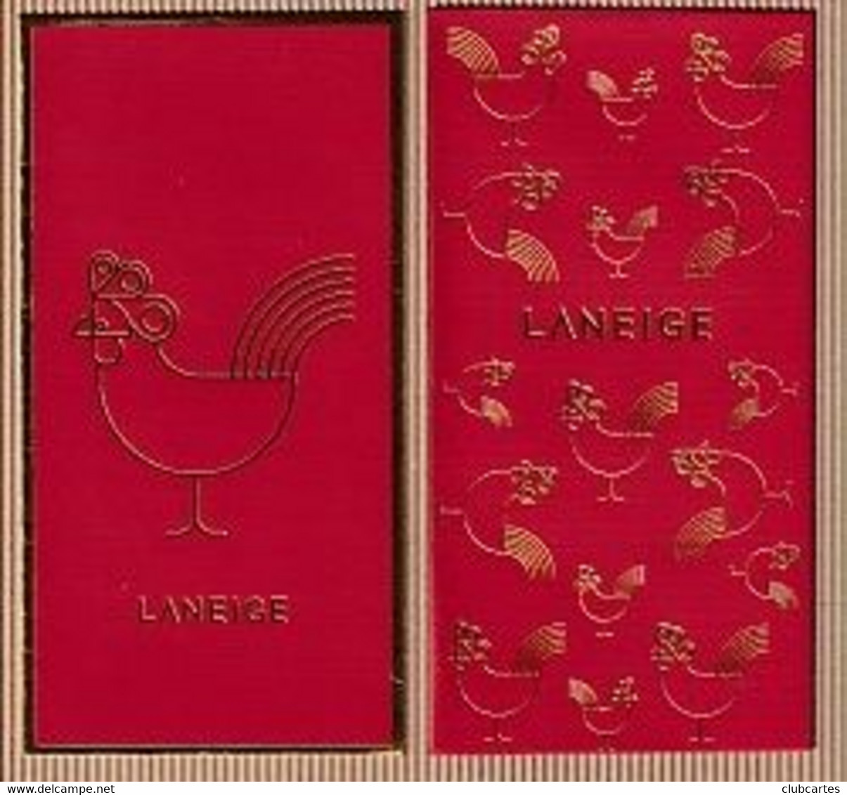 BCC Chinese New Year ‘LANEIGE' 2/2 YEAR Of The ROOSTER CHINOIS Red Pockets Red CNY 2017! - Modern (from 1961)