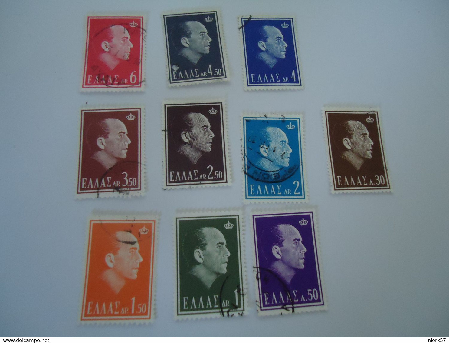 GREECE   USED STAMPS 1964  KING PAUL ROYAL - Télégraphes