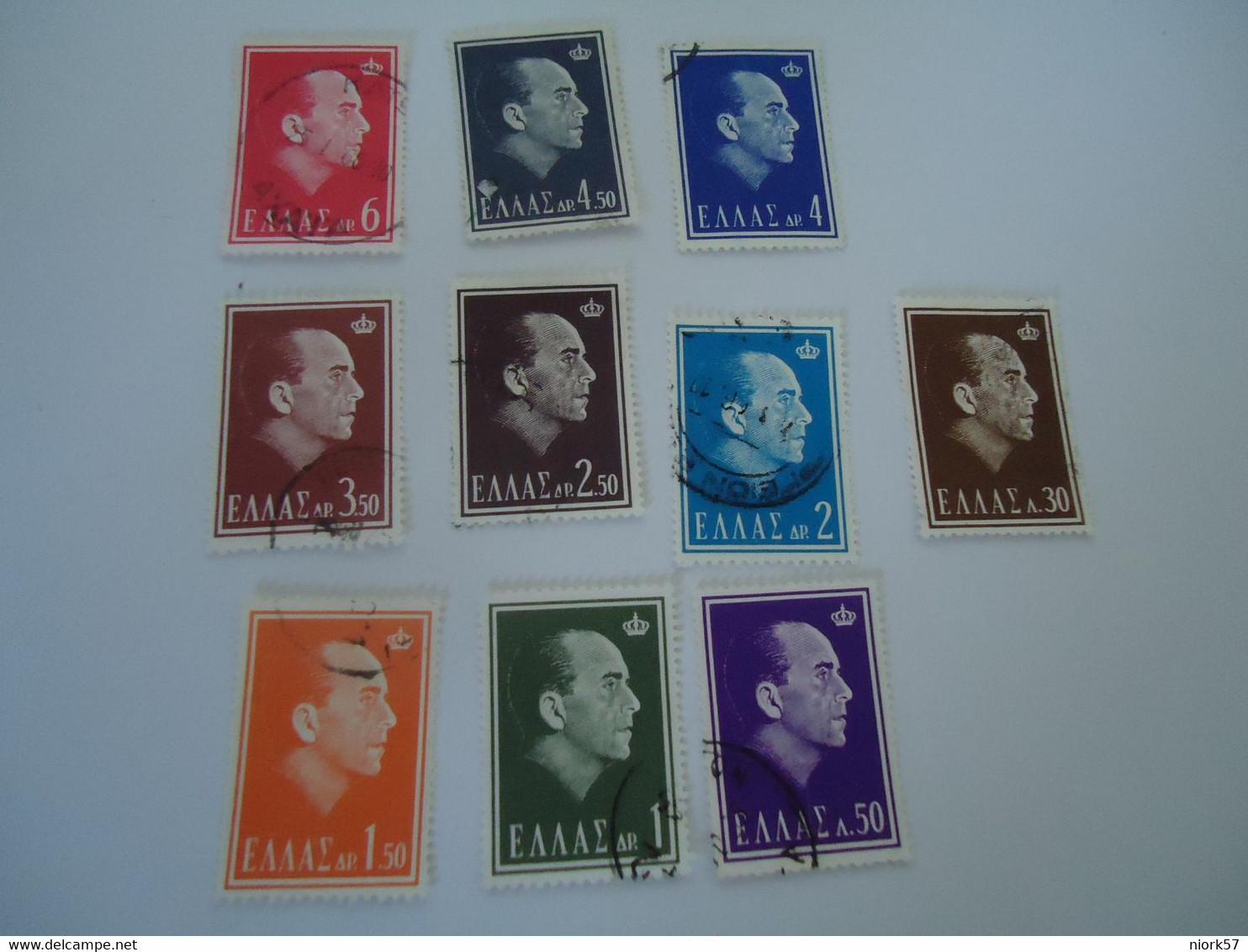 GREECE   USED STAMPS 1964  KING PAUL ROYAL - Telegrafi