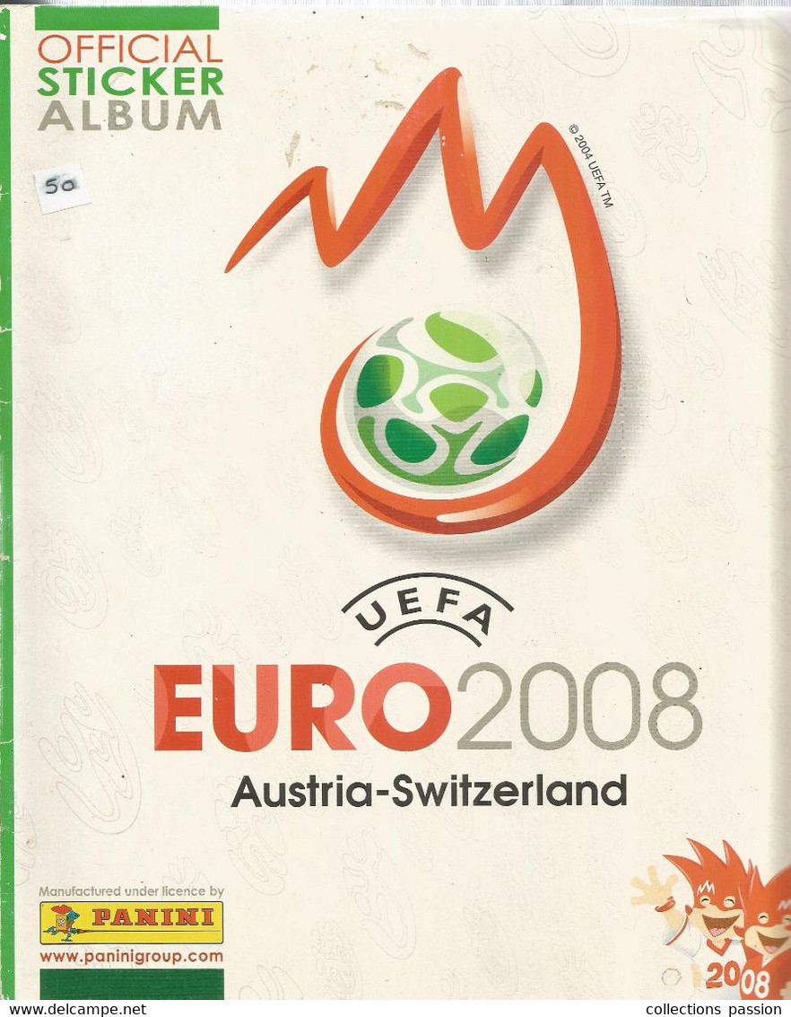 Album PANINI, Football UEFA, EURO 2008, Austria-Switzerland, 64 Pages, 50 VIGNETTES,  Frais Fr 3.95 E - Edizione Francese