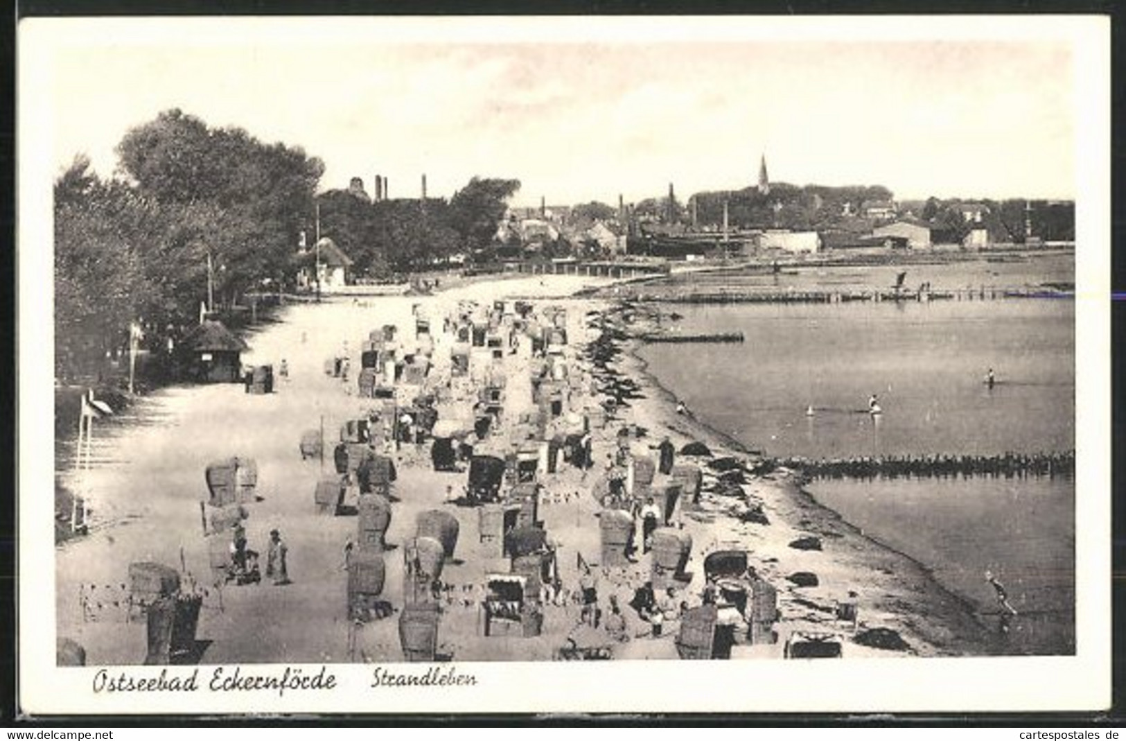 AK Ostseebad Eckernförde, Sicht Auf Den Strand - Eckernfoerde