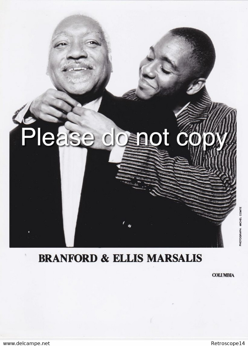 PRESS PHOTOGRAPHS, JAZZ, BRANFORD & ELLIS MARSALIS, 1990s. Columbia Records, New Orleans - Photos