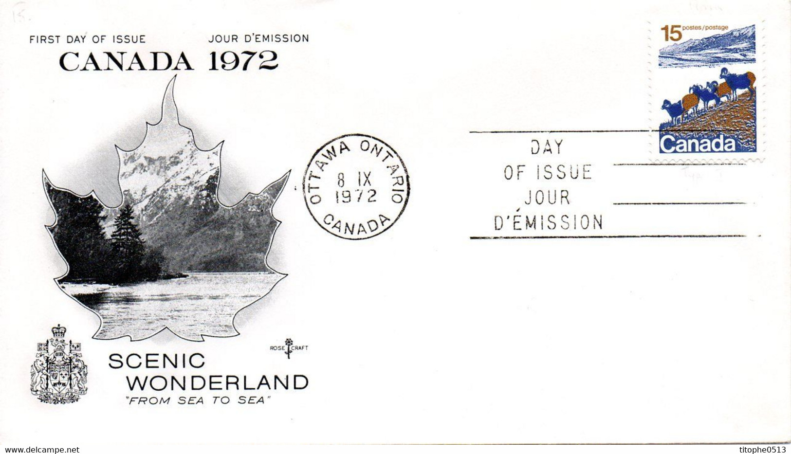 CANADA. N°472 De 1972 Sur Enveloppe 1er Jour. Moutons. - Farm