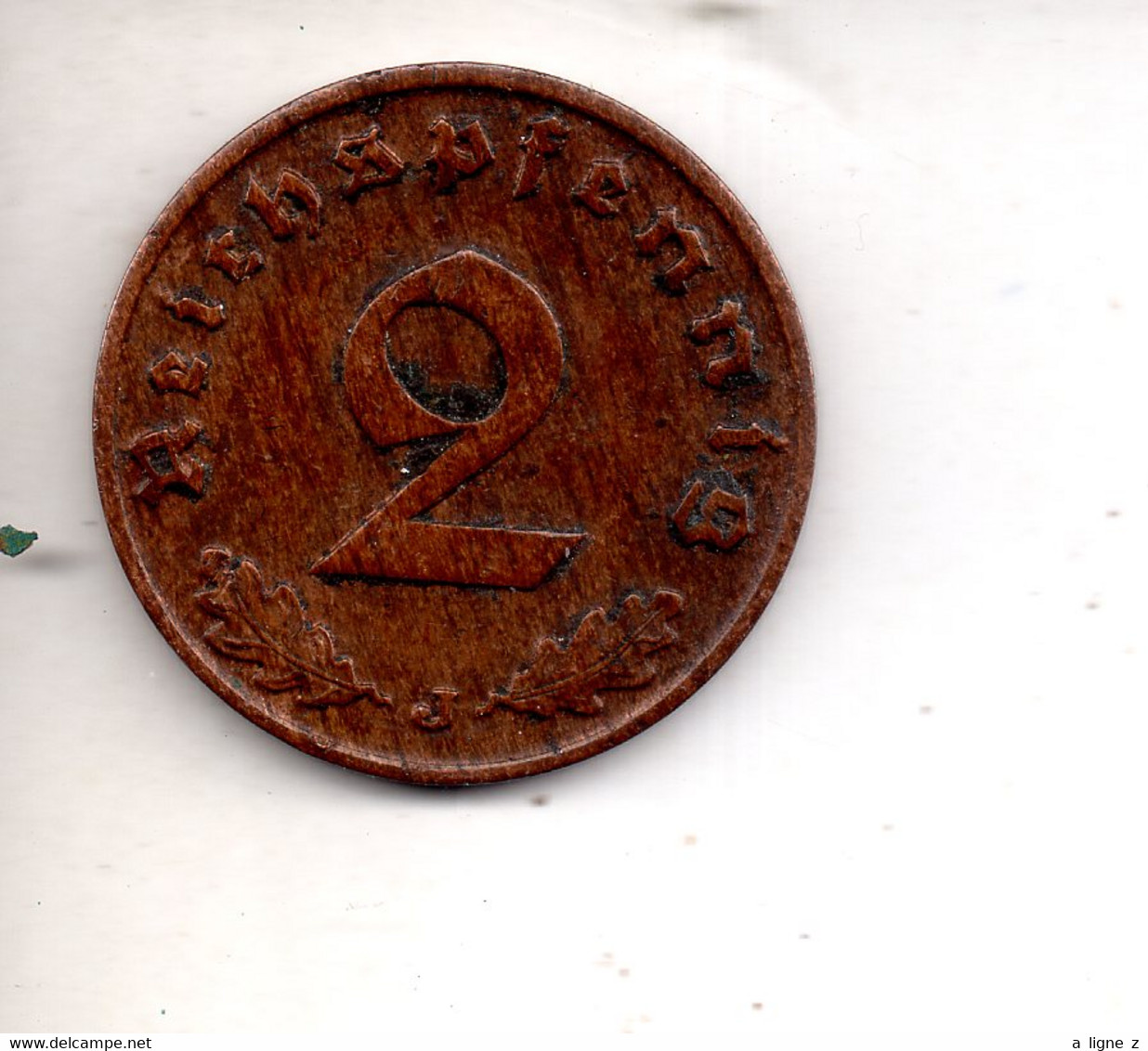 Ref M1 ; Monnaie Coin Allemagne 2 Reich Pfennig 1938 - 2 Reichspfennig