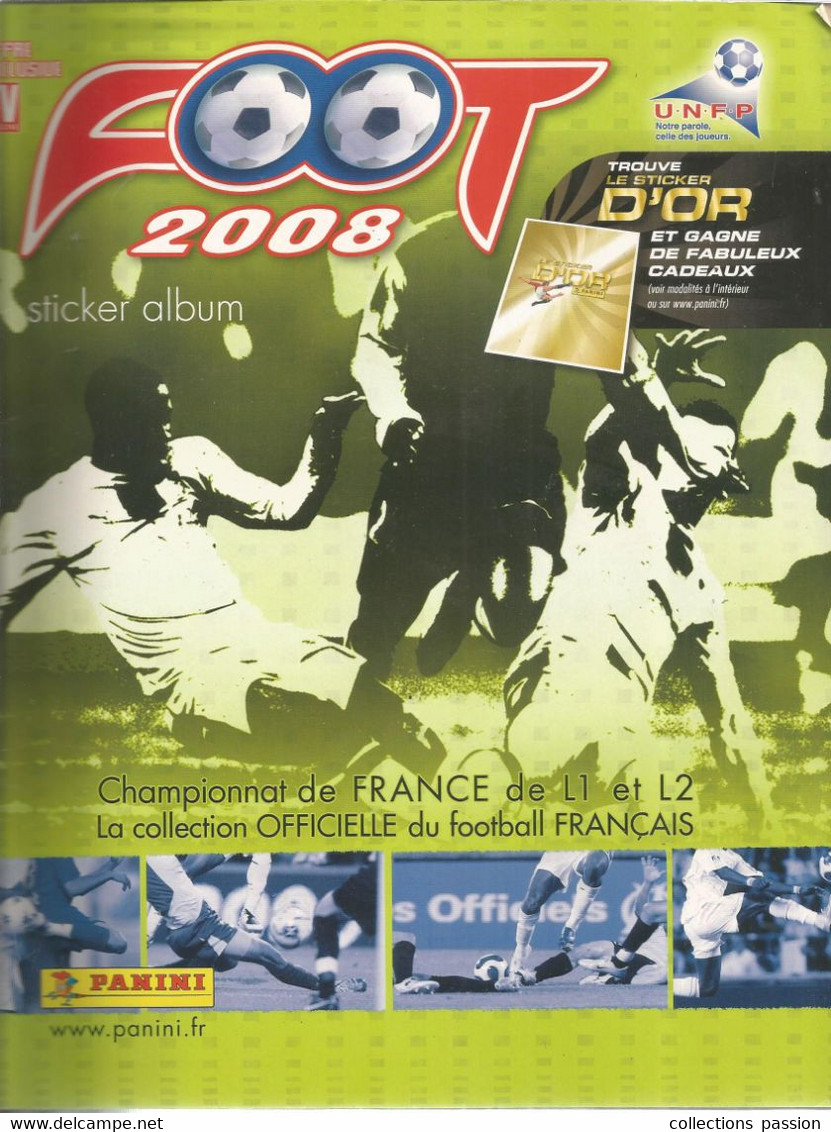 Album PANINI, Football, FOOT 2008 , 96 Pages, Sans Vignette, Championnat De France De L1 Et L2,  Frais Fr 4.45 E - French Edition