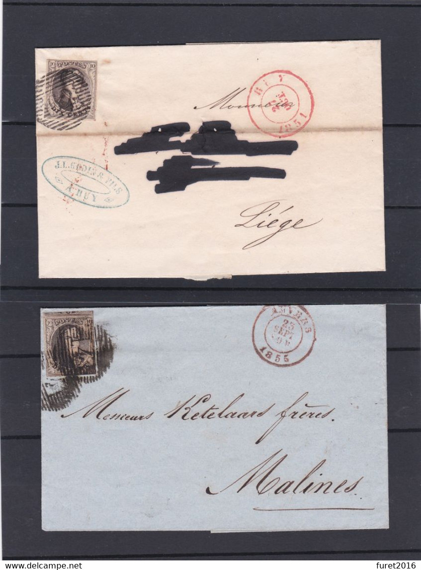 N° 6 Margé / Lettres  D Anvers Et De HUY Lsc - 1851-1857 Medallions (6/8)