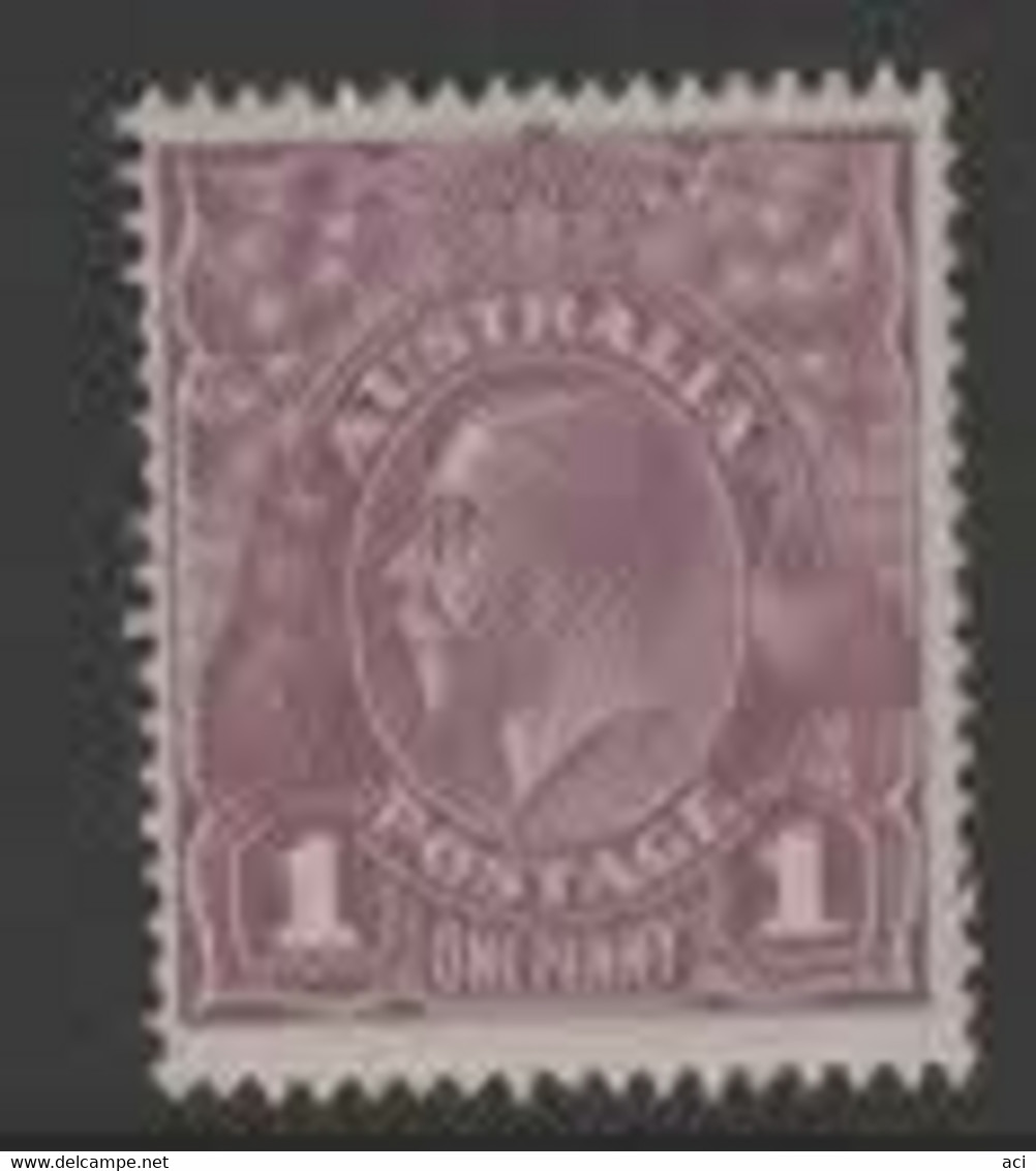 Australia SG 57  1922  King George V Heads, 1d Violet ,Mint Never Hinged, - Ungebraucht