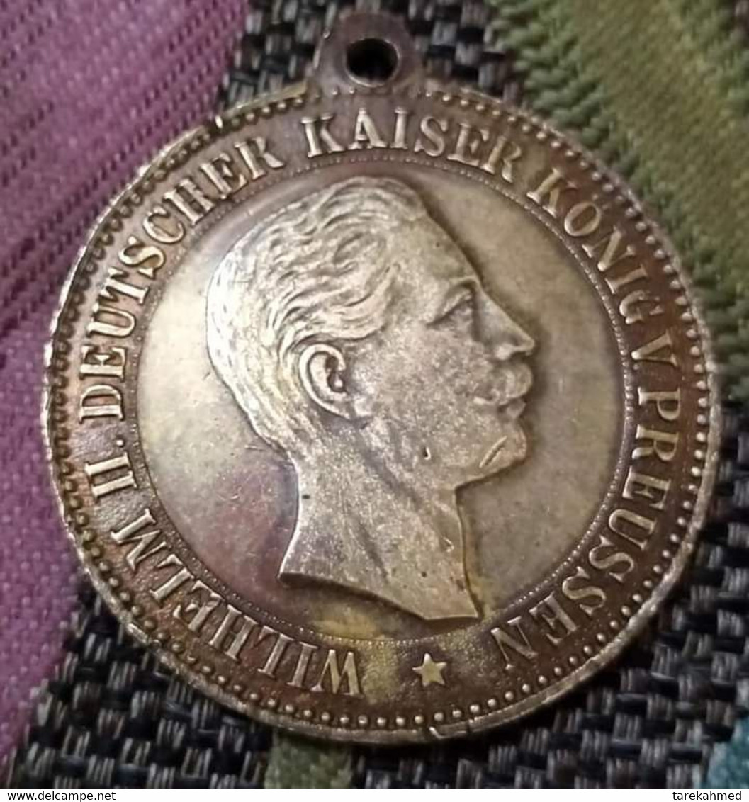Rare Medal Of PEACE TRAVEL S: M: EMPEROR WILHELM II IN THE YEAR 1888 ..28 Gram , Bronze. - Monarquía/ Nobleza