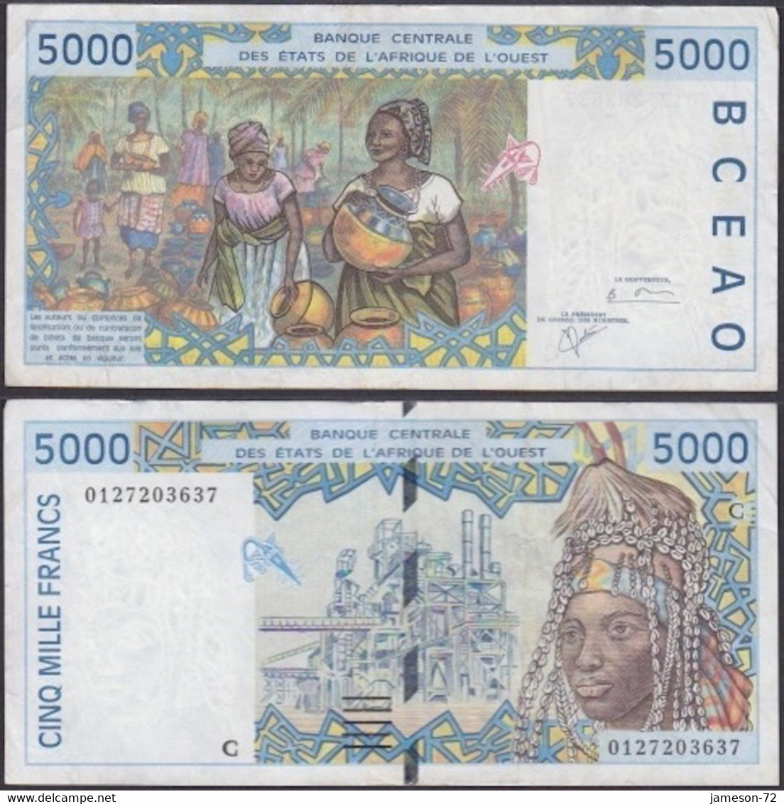 BURKINA FASSO - 5000 Francs 2001 P# 313Ck West African States - Edelweiss Coins - Burkina Faso