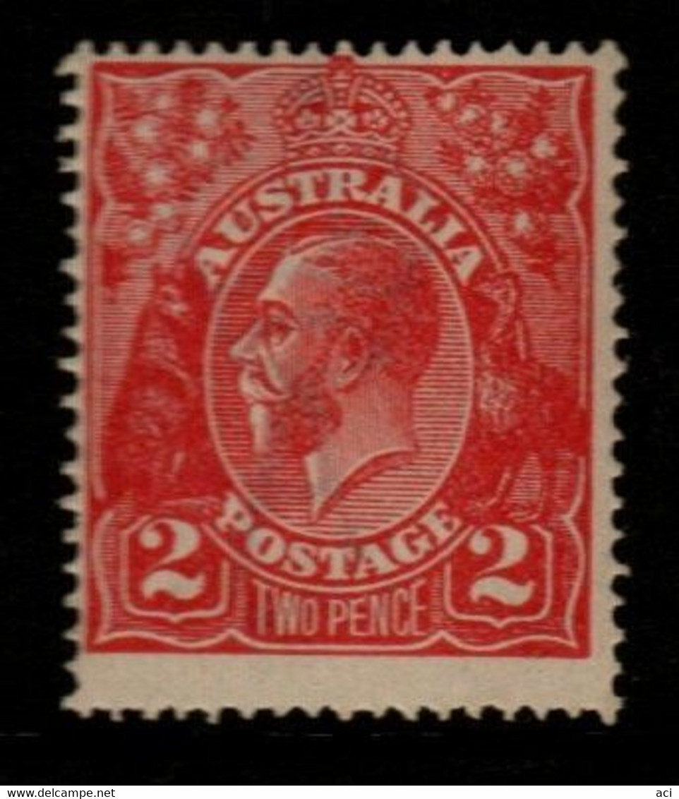 Australia SG 63  1922  King George V Heads, 2d Red ,Mint Never Hinged - Ungebraucht