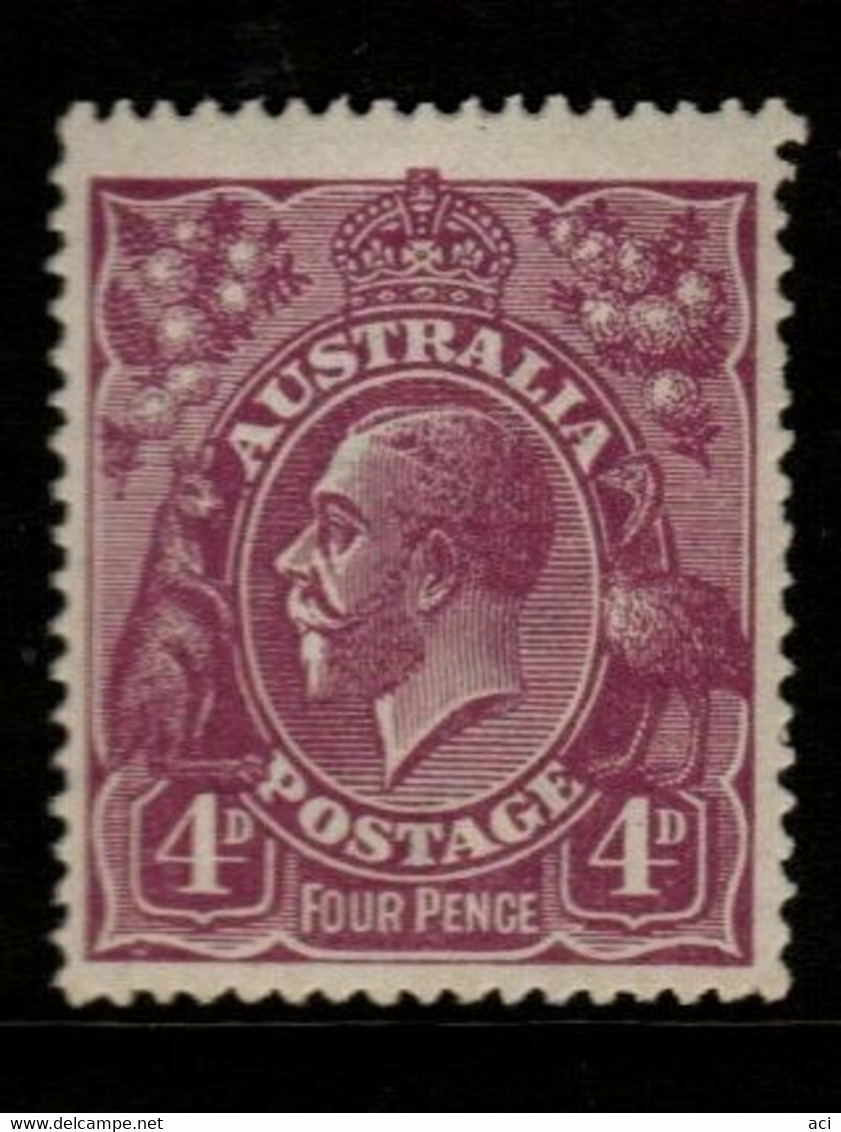 Australia SG 64  1921  King George V Heads, 4d Violet ,Mint Never Hinged - Mint Stamps